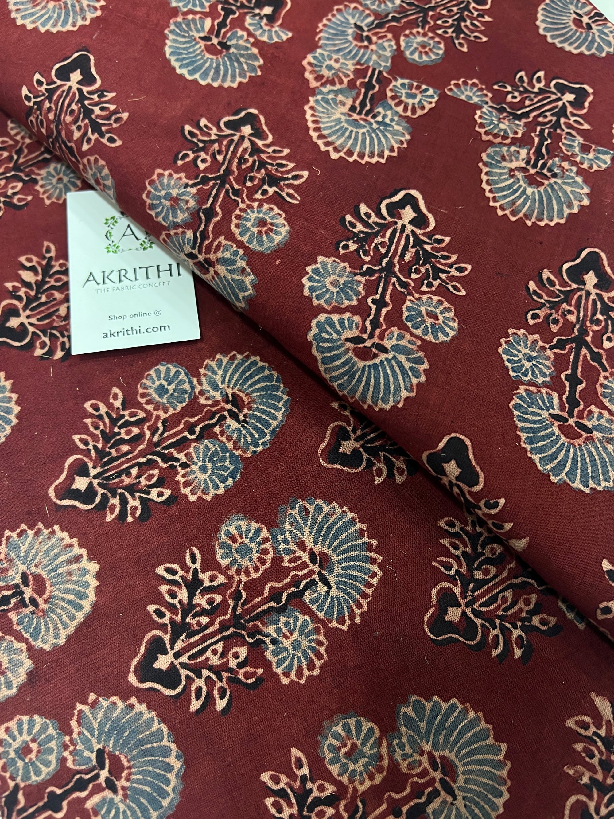 Ajrakh pure cotton fabric