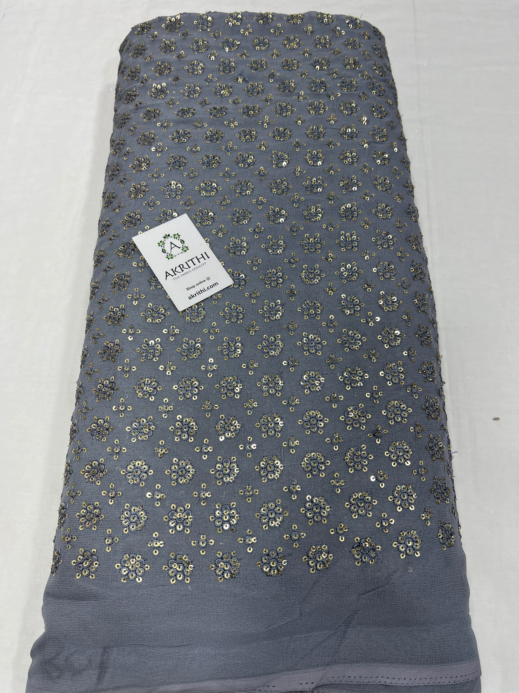 Embroidered on pure georgette fabric