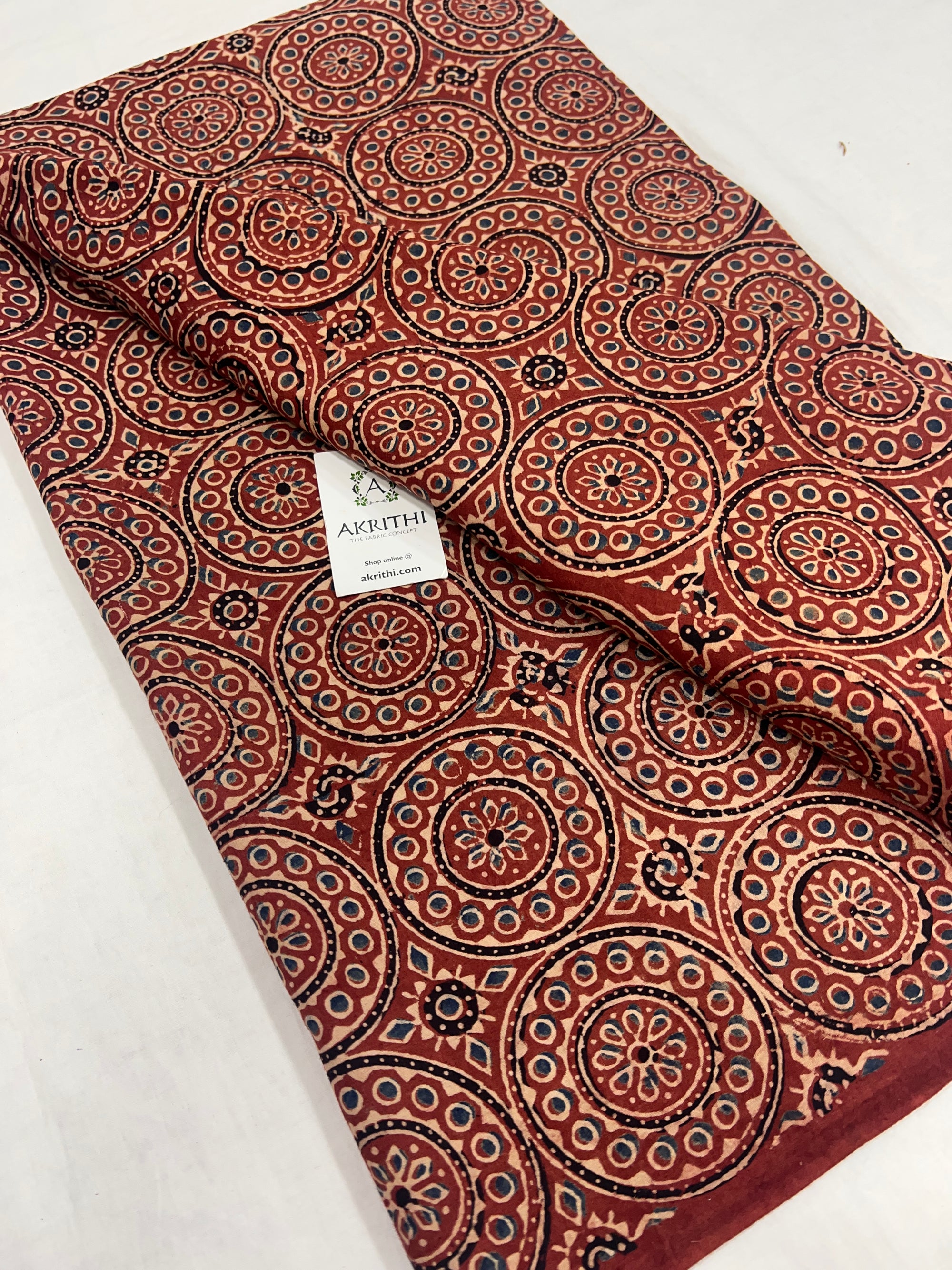 Ajrakh Printed pure cotton fabric