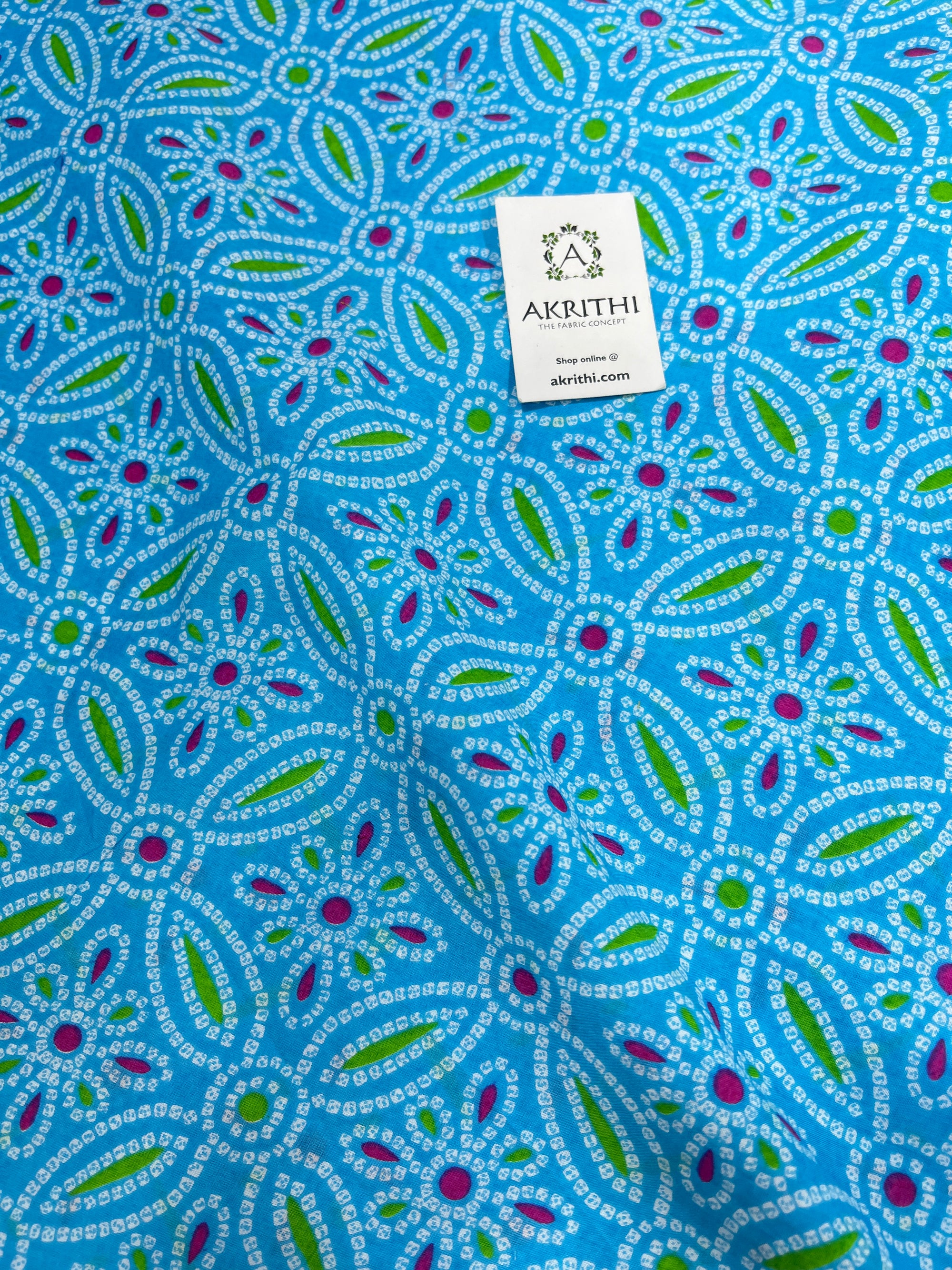 Printed pure cotton fabric