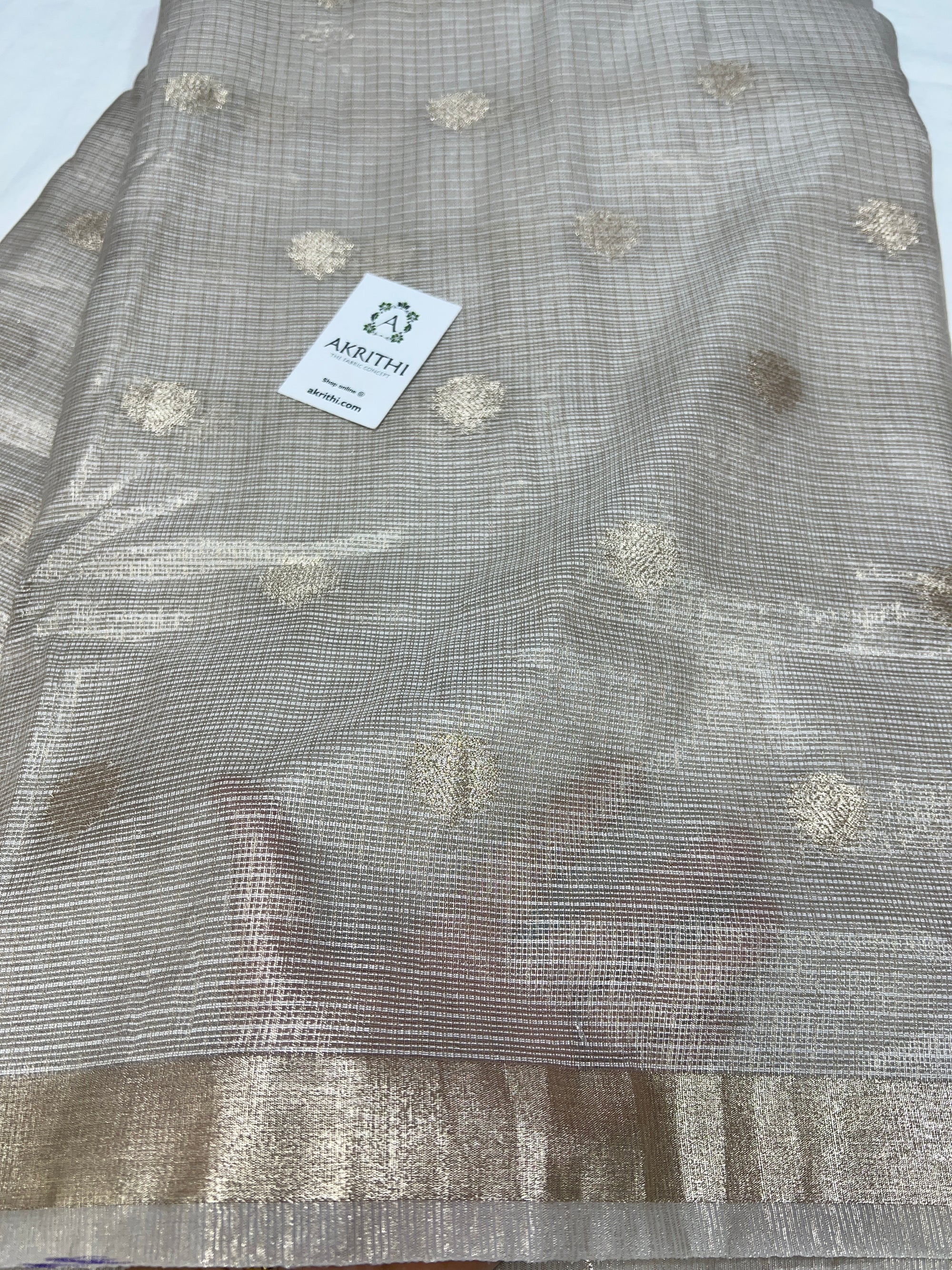Dyeable Banarasi woven Kota tissue fabric