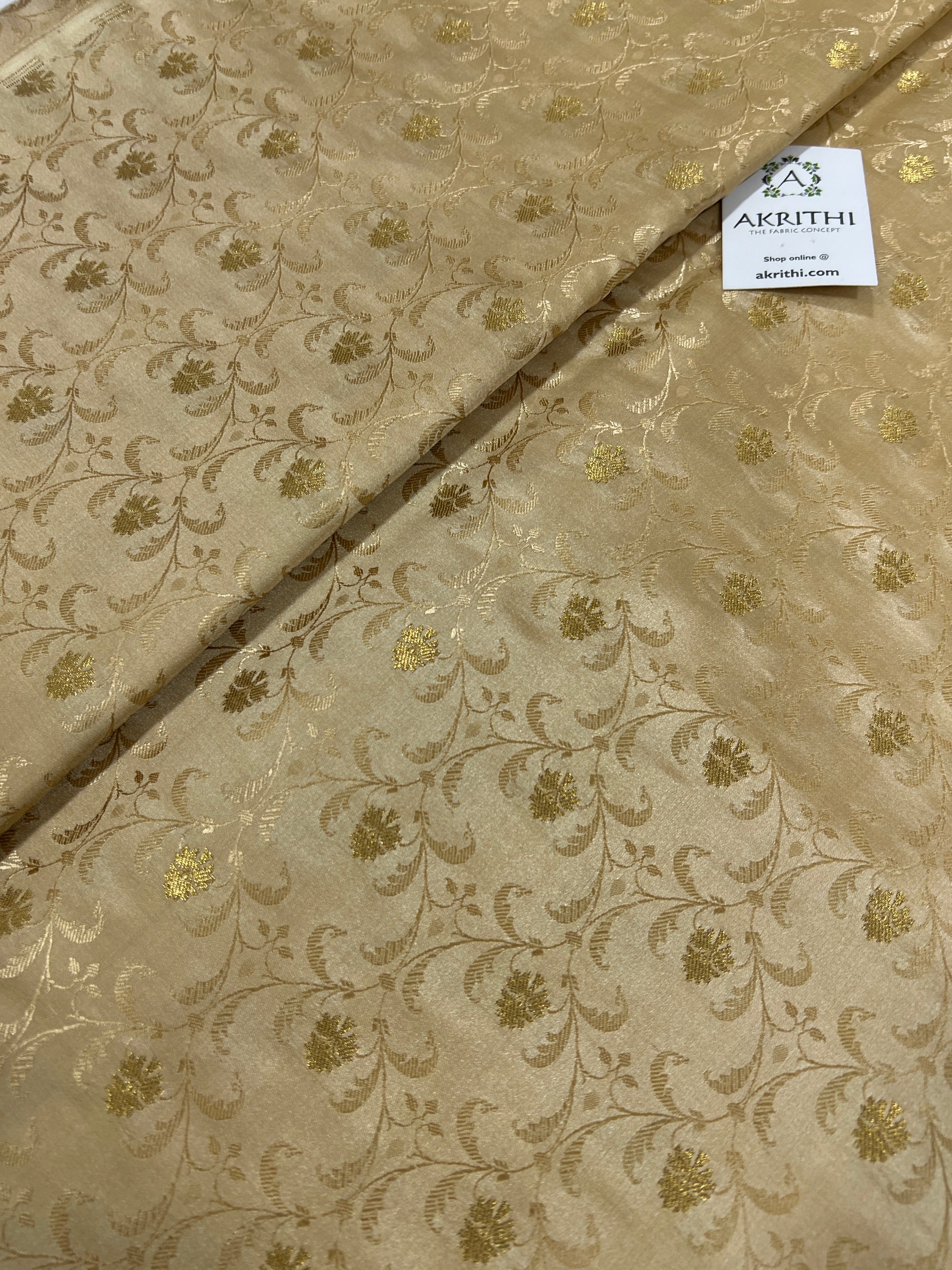 Pure Banarasi brocade fabric 1.1 METERS CUT