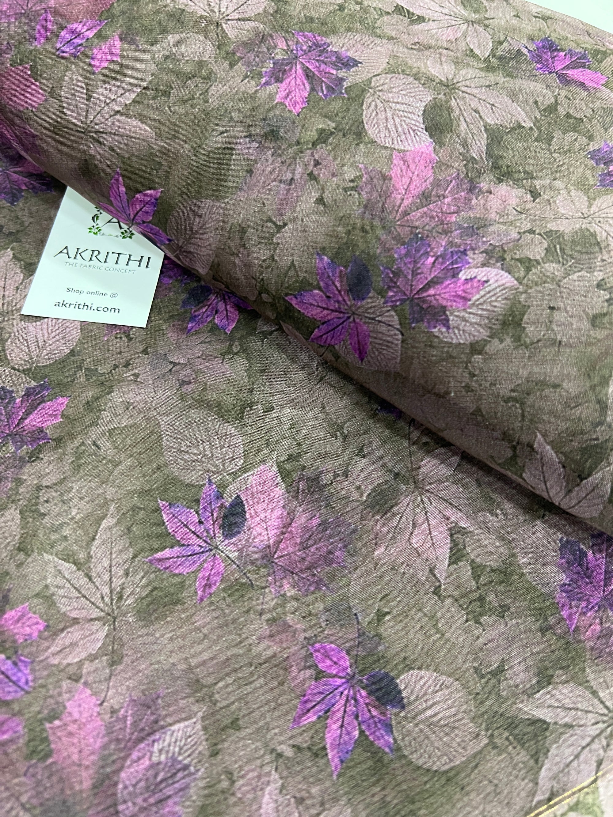 Printed organza fabric
