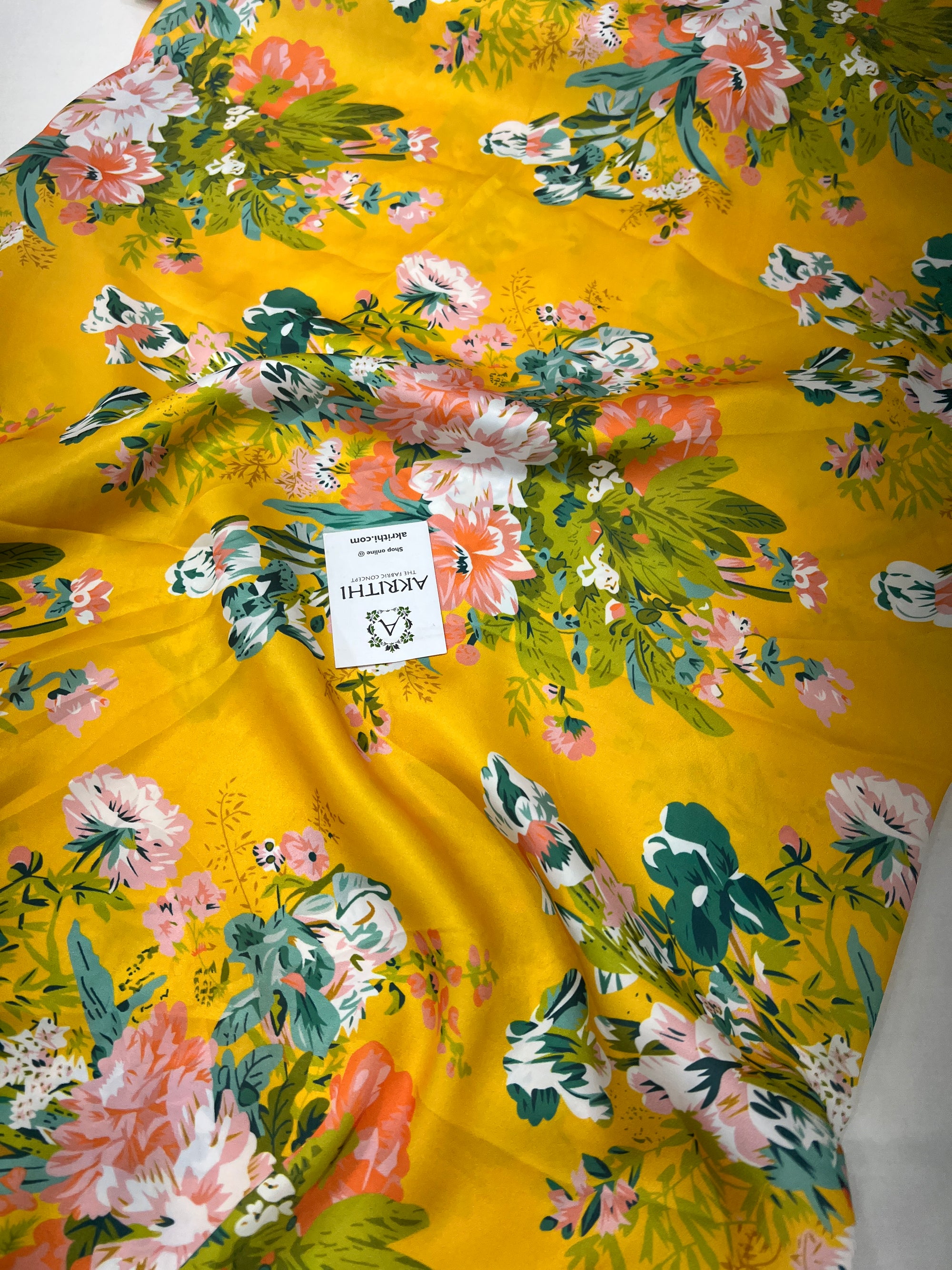 Digital printed modal satin fabric