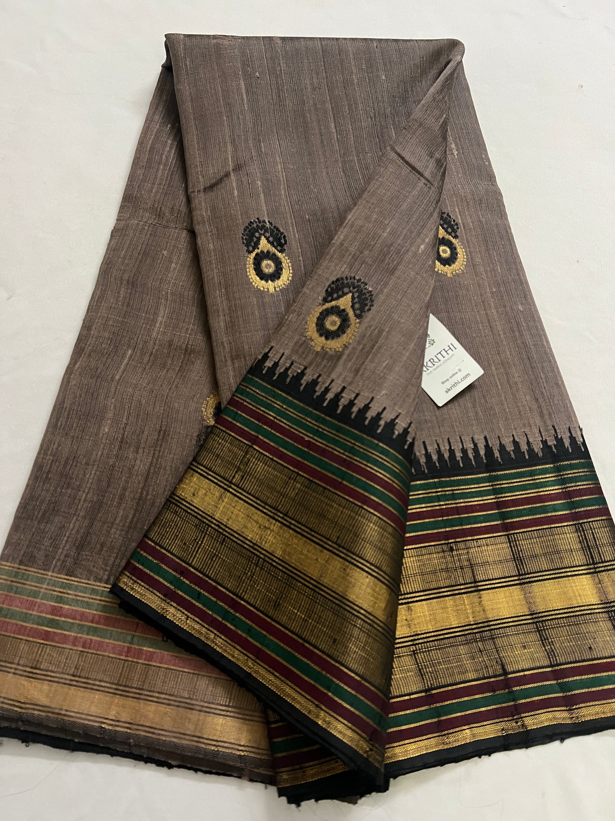Dupion silk saree