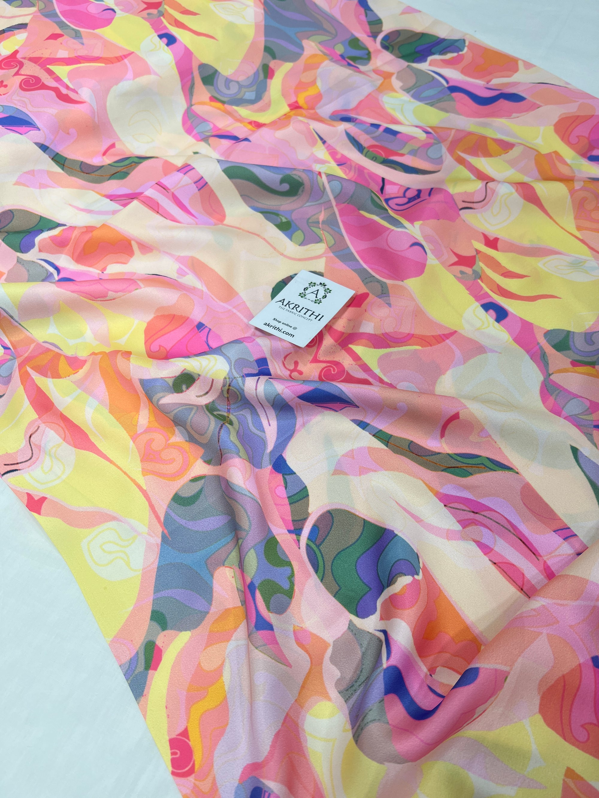 Digital printed modal satin fabric