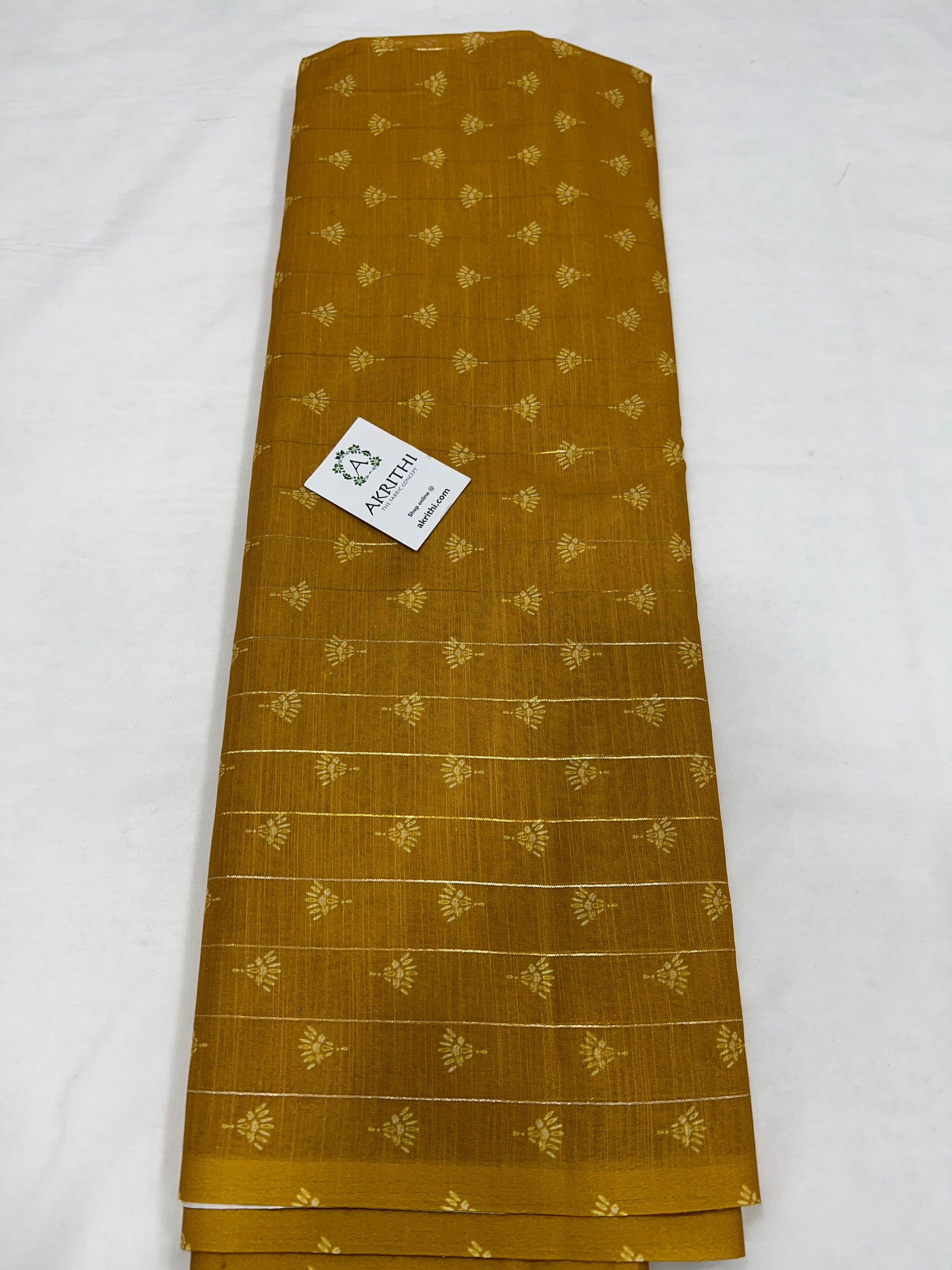 Digital printed munga fabric with Zari lines