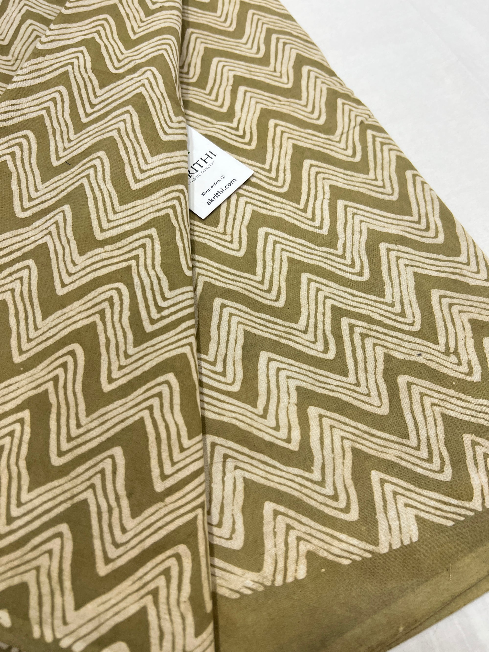 Dabu block Printed pure cotton fabric