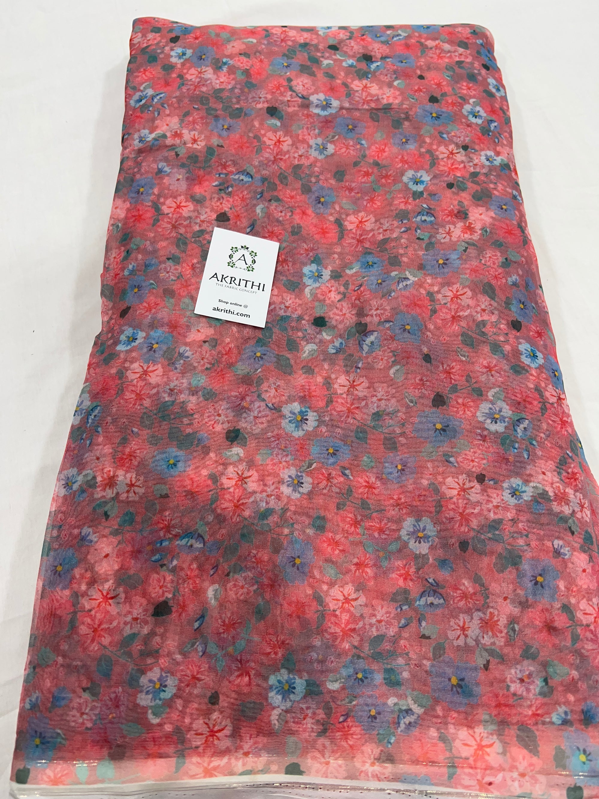 Printed organza fabric