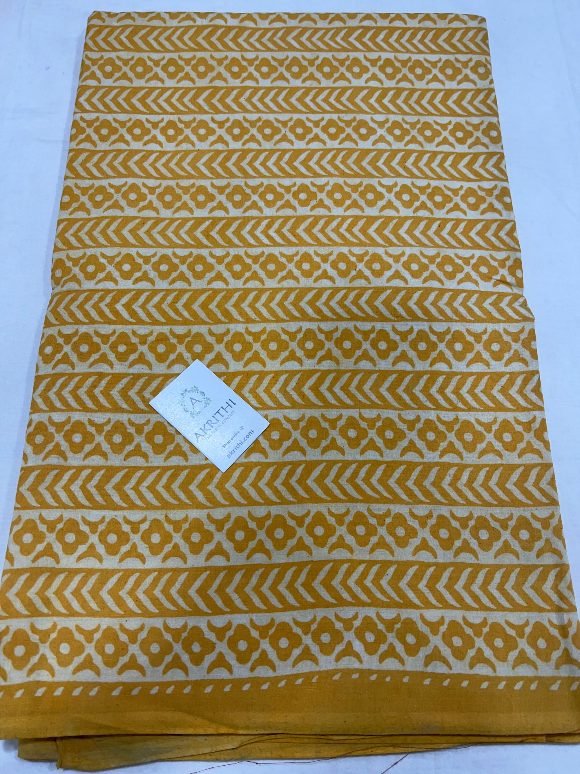 Dabu block Printed pure cotton fabric