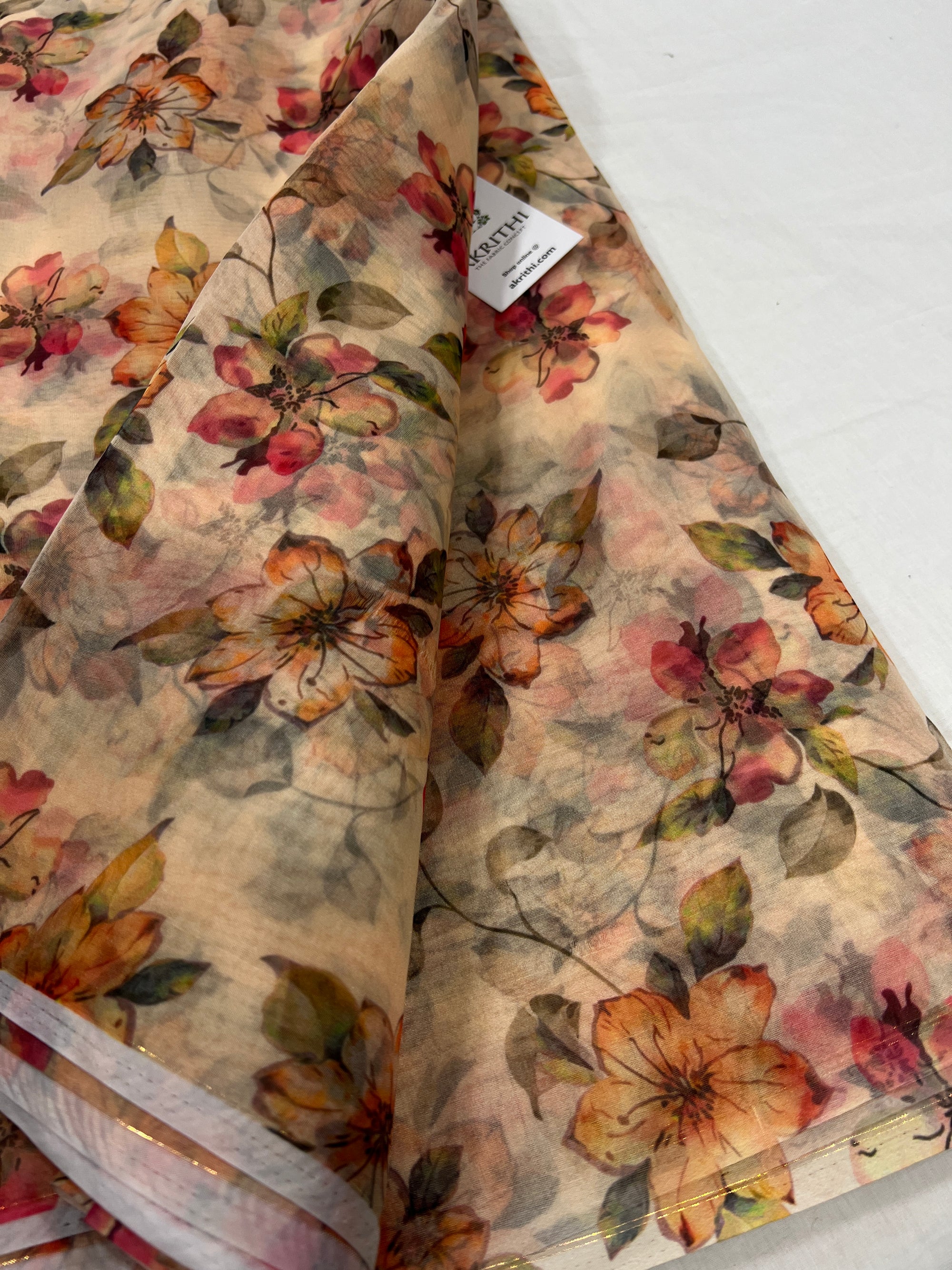 Printed organza fabric