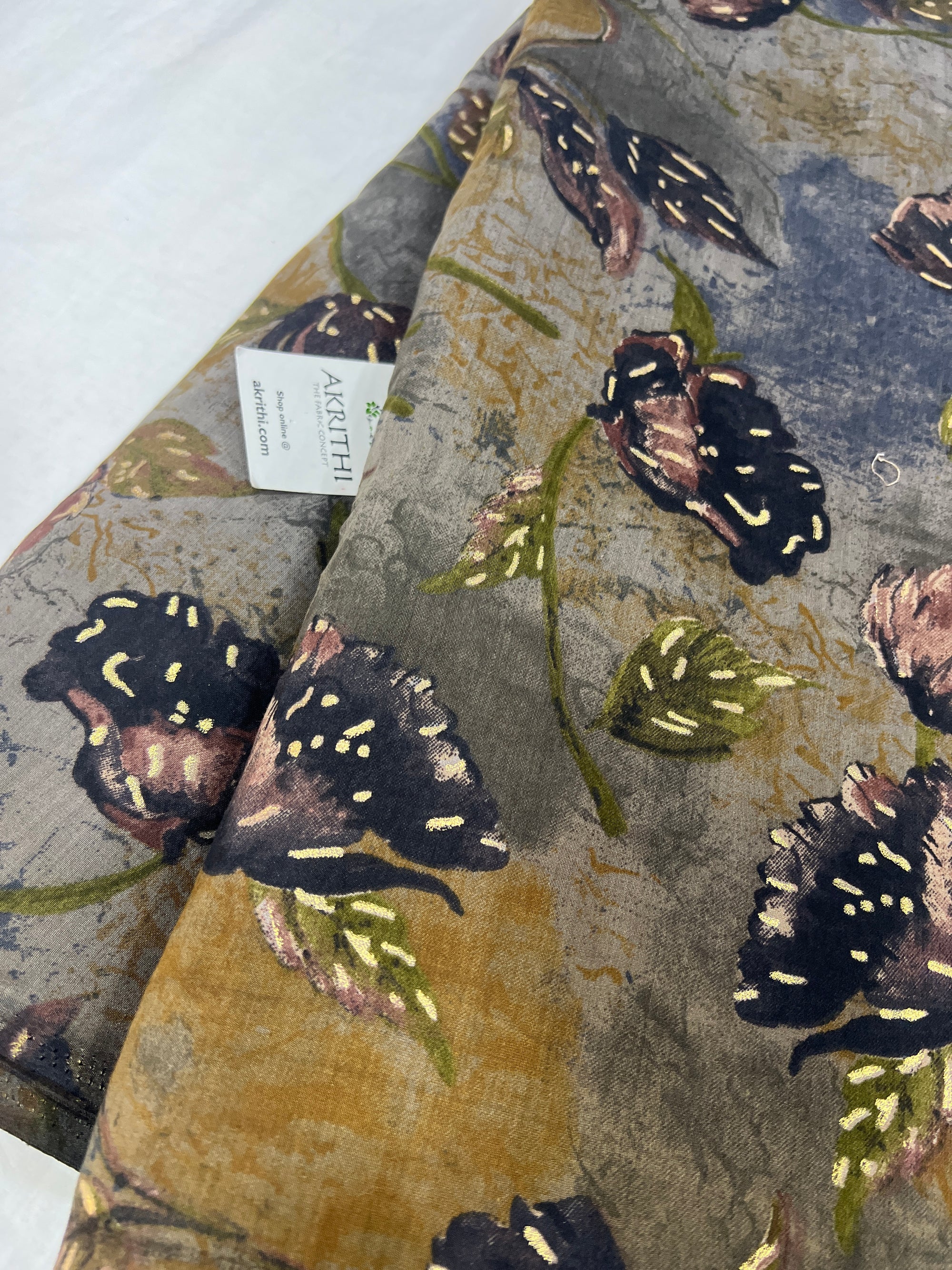Printed viscose silk fabric