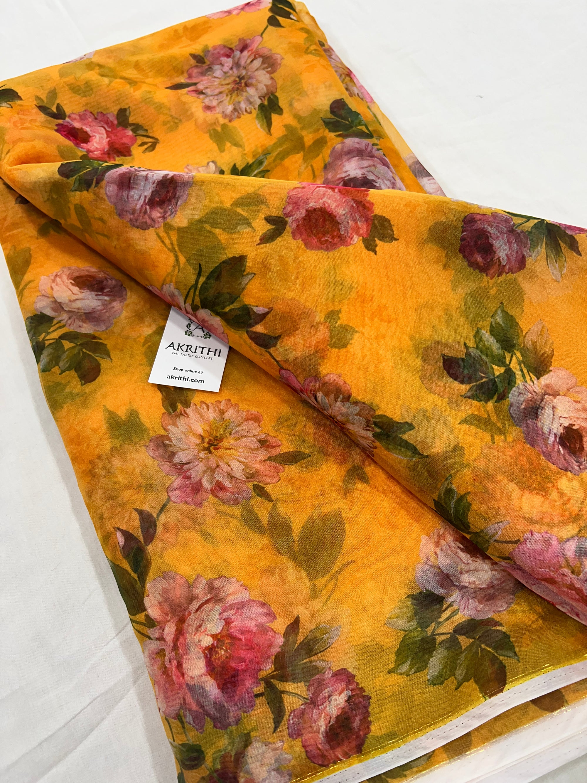 Printed organza fabric