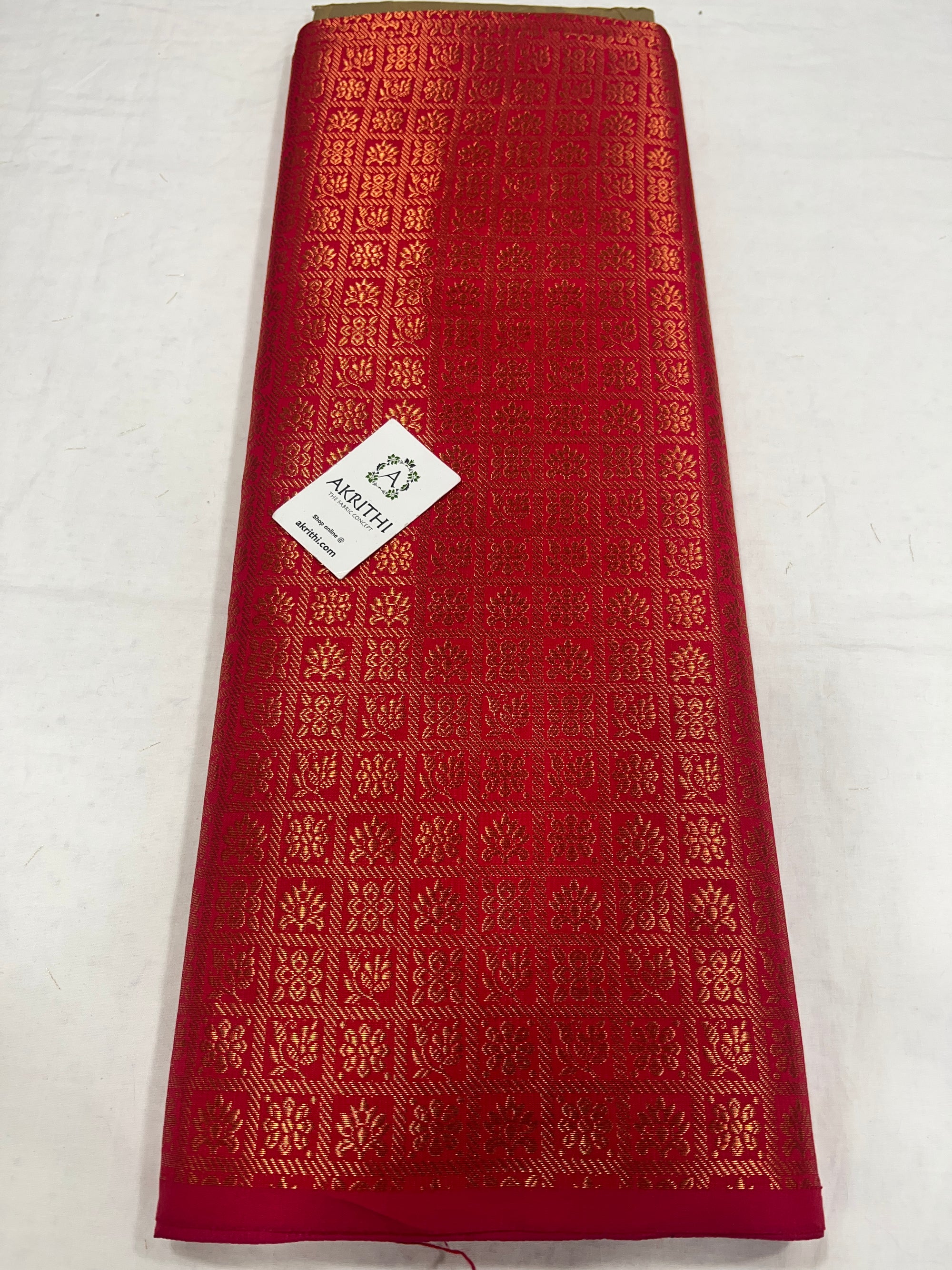 Banarasi brocade fabric with copper zari