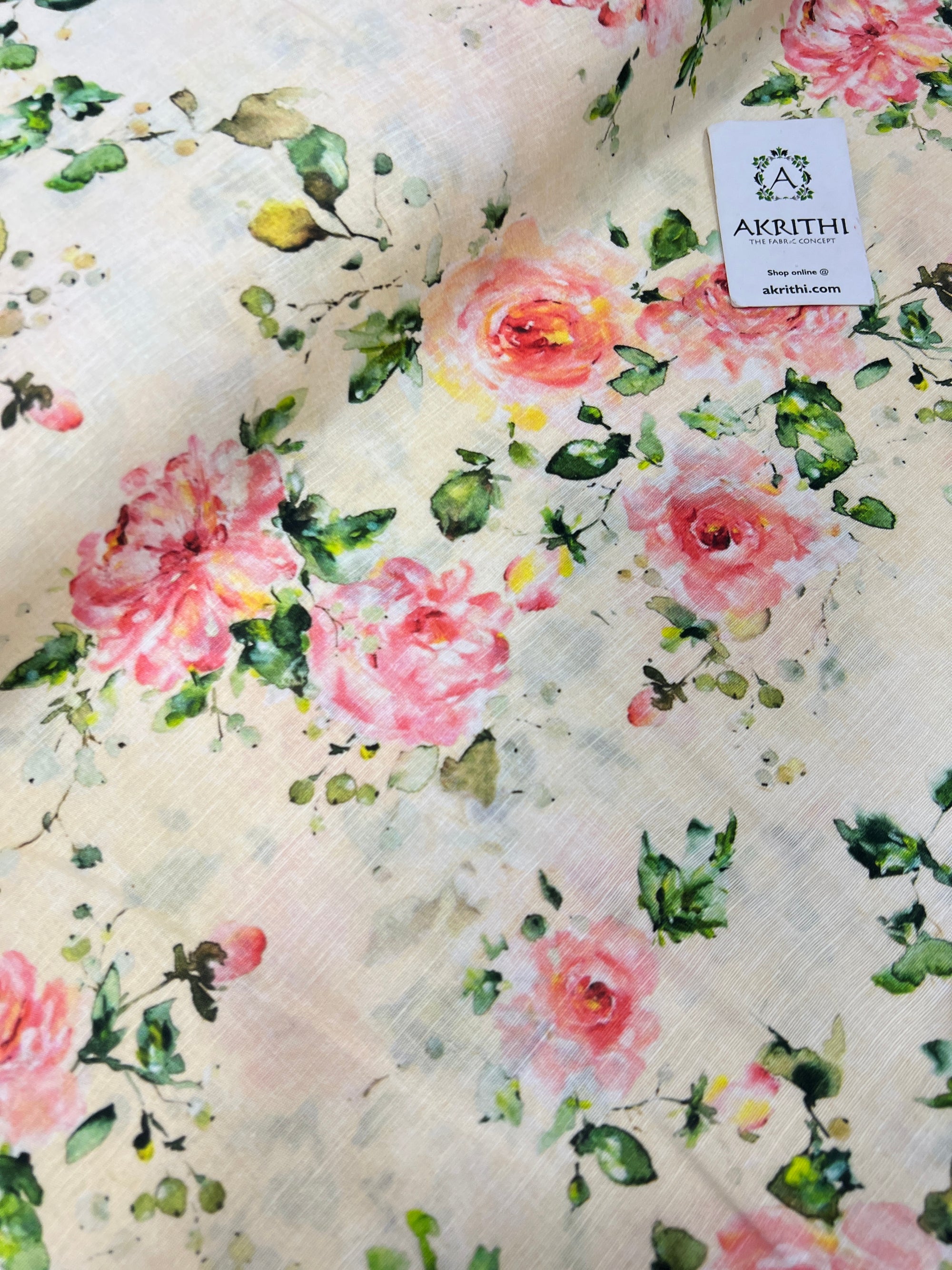 Digital Printed pure linen fabric