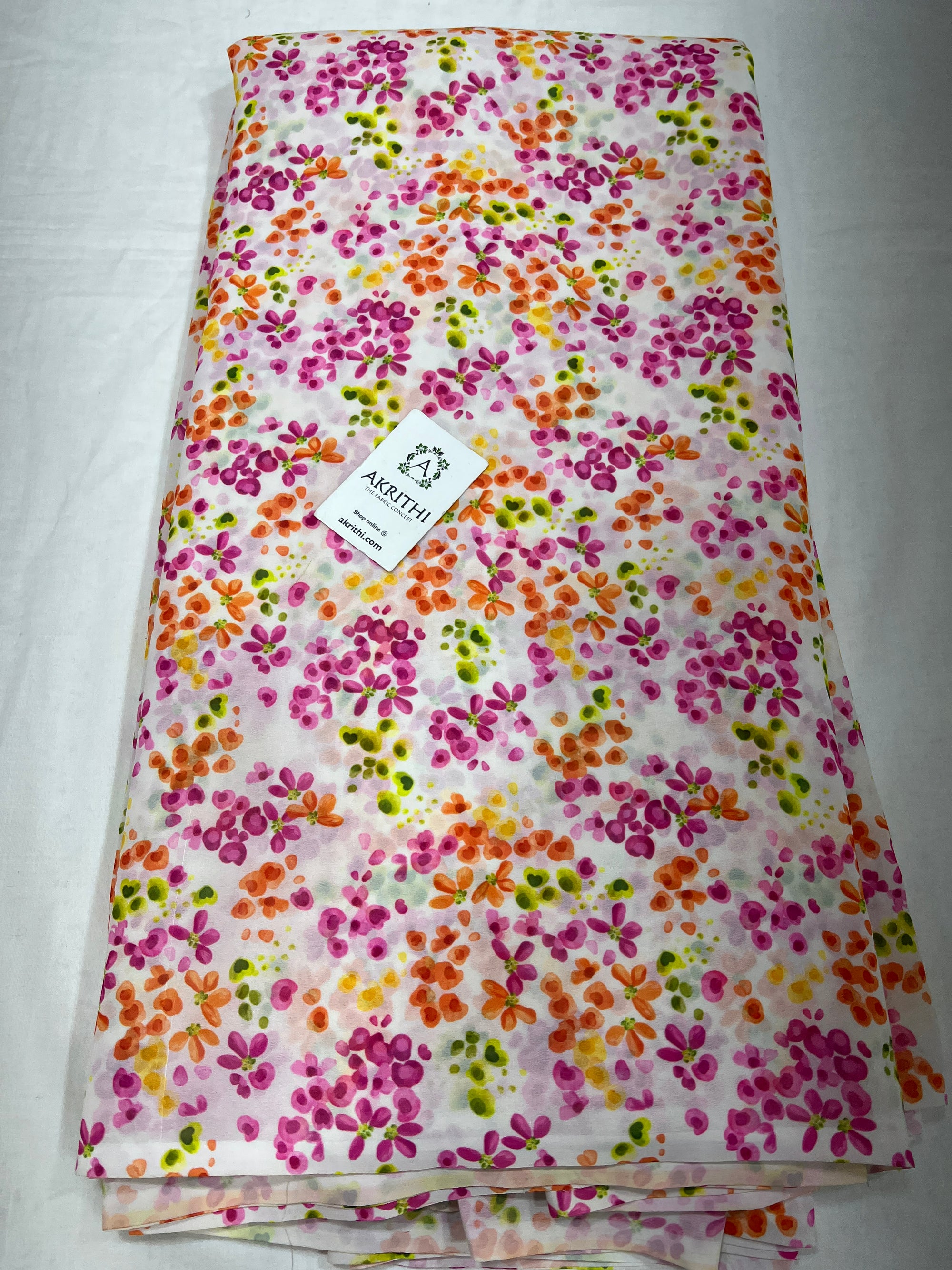 Digital floral printed georgette fabric