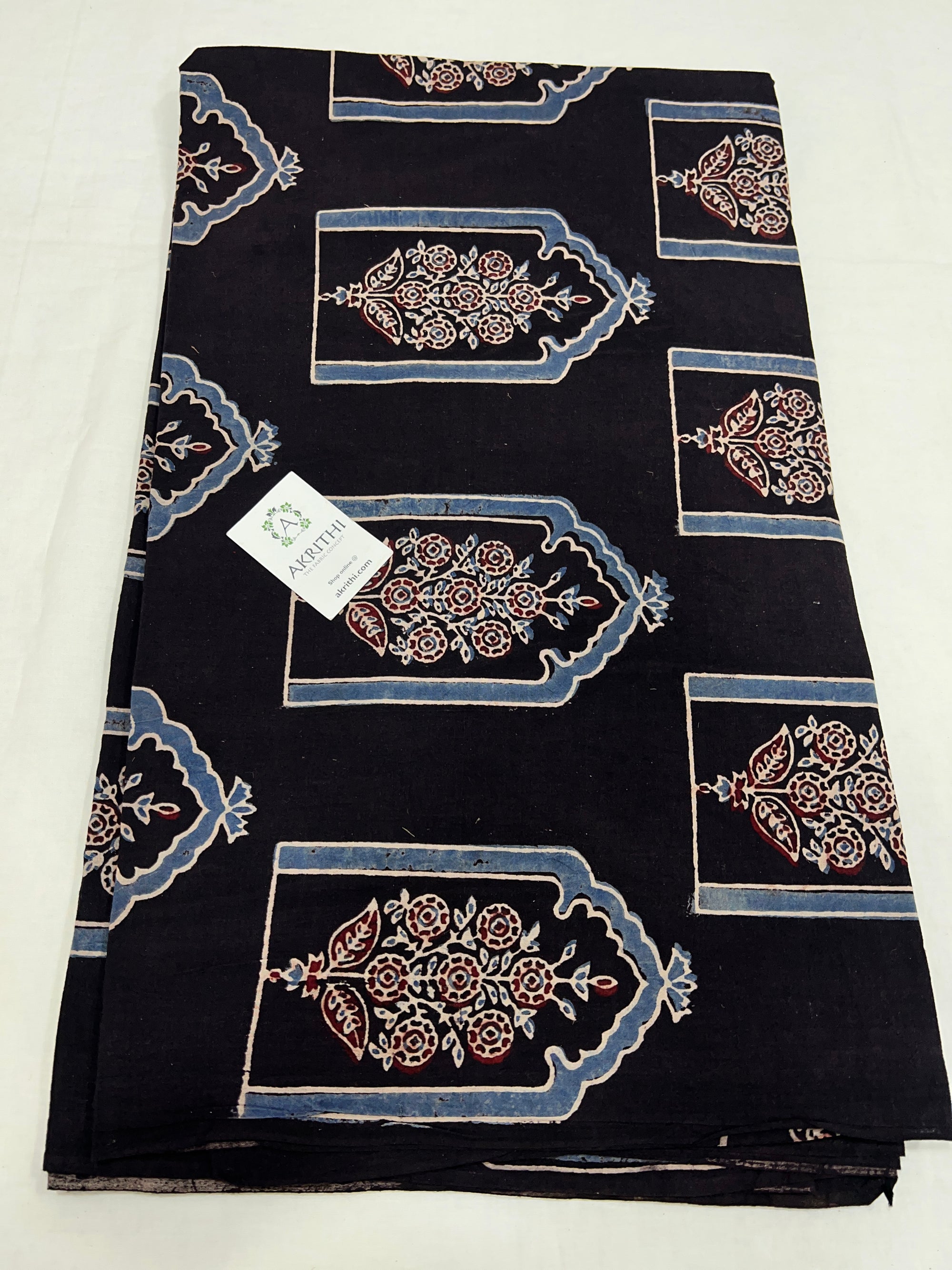 Ajrakh Printed pure cotton fabric