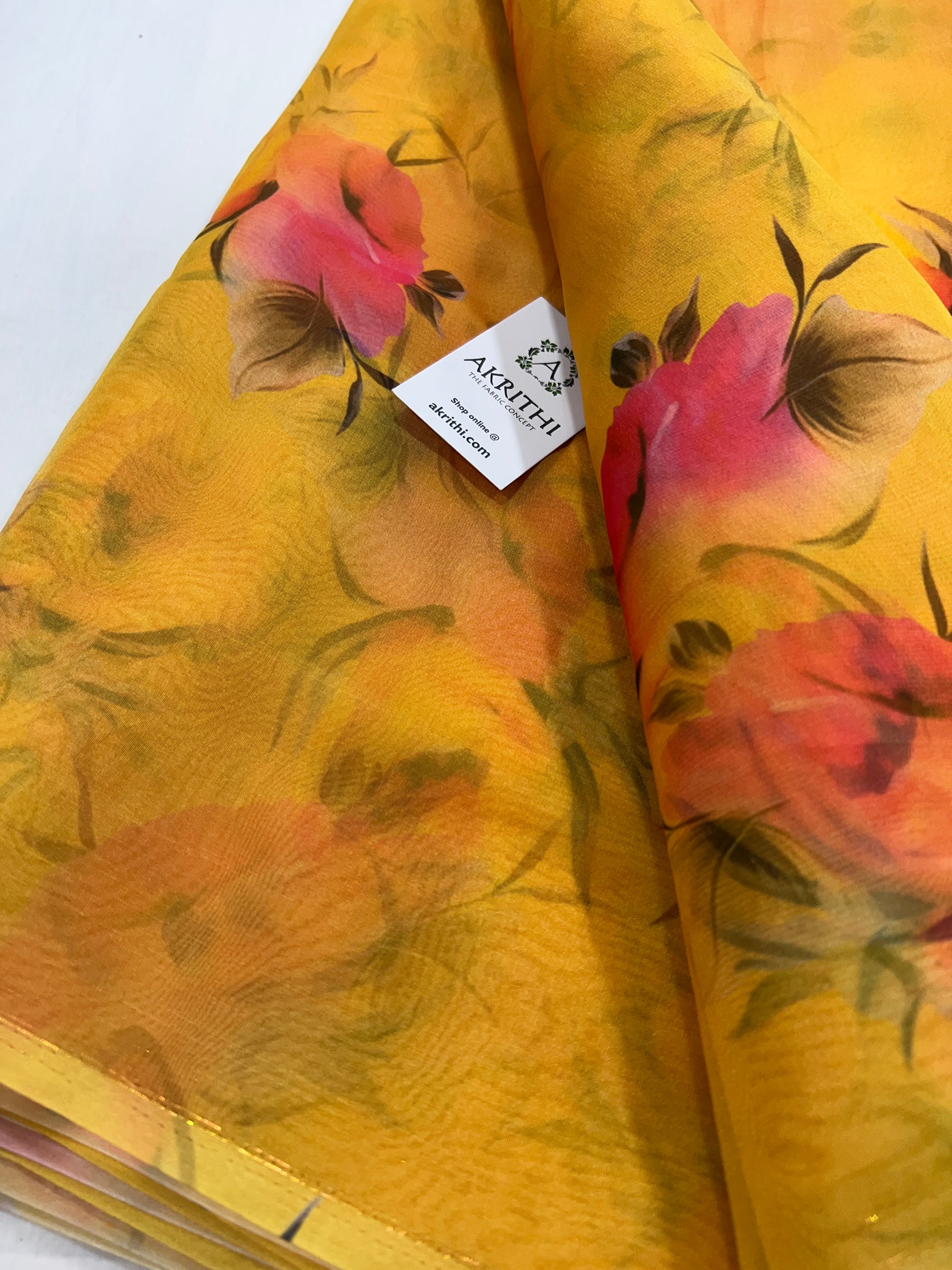 Printed organza fabric