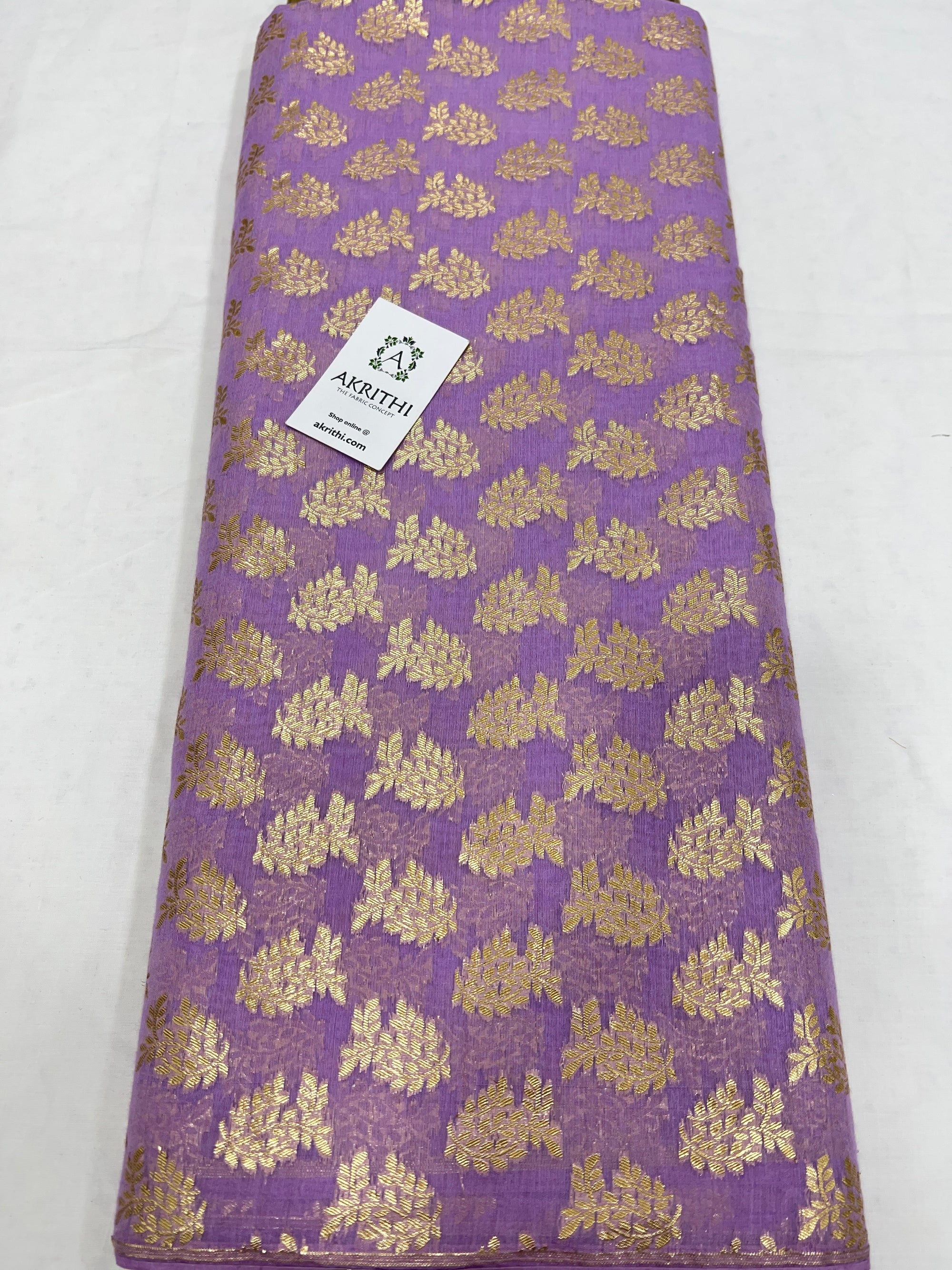 Banarasi chanderi cotton lurex fabric