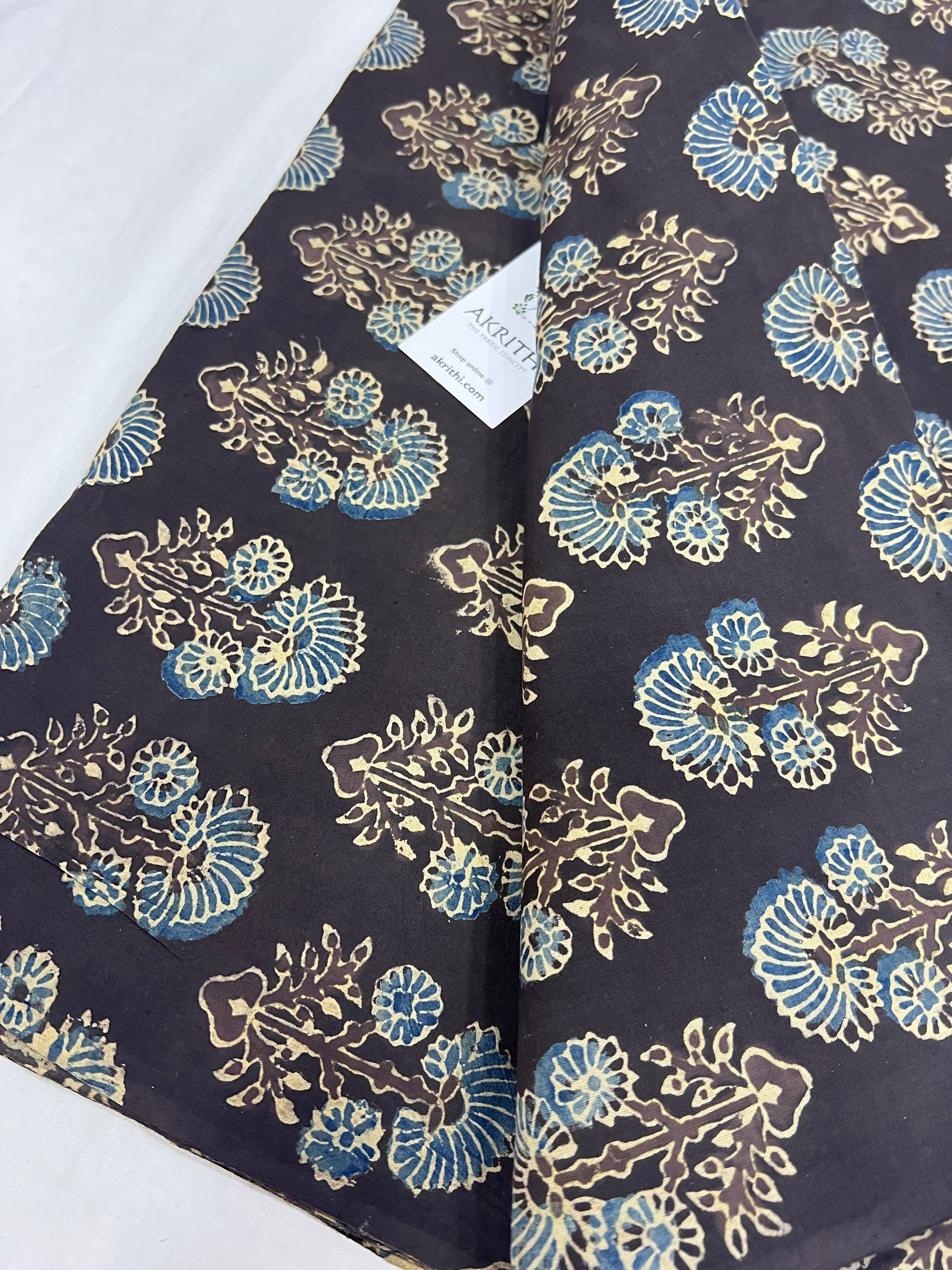 Ajrakh pure cotton fabric
