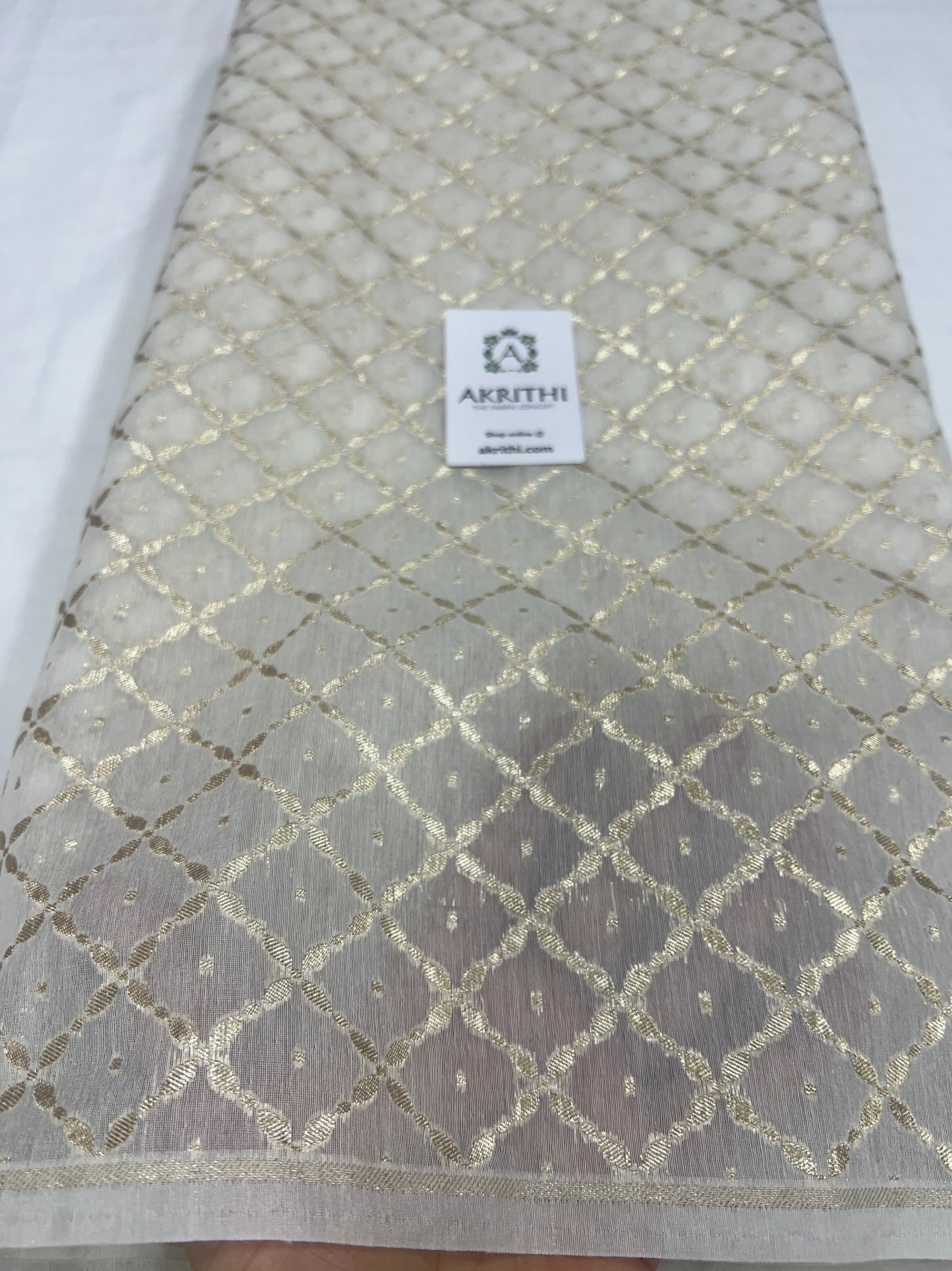 Dyeable banarasi Handloom chanderi lurex fabric