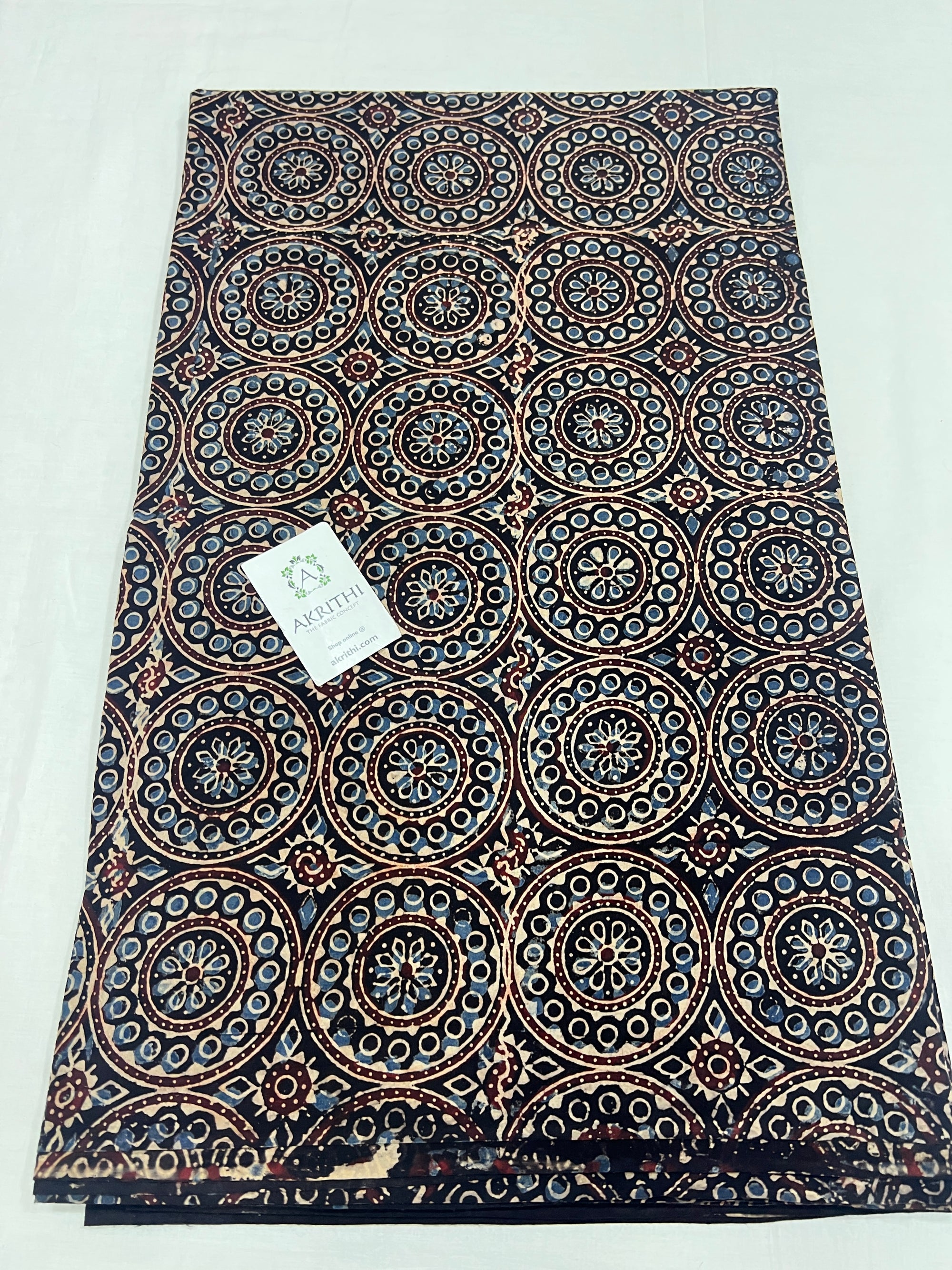 Ajrakh Printed pure cotton fabric