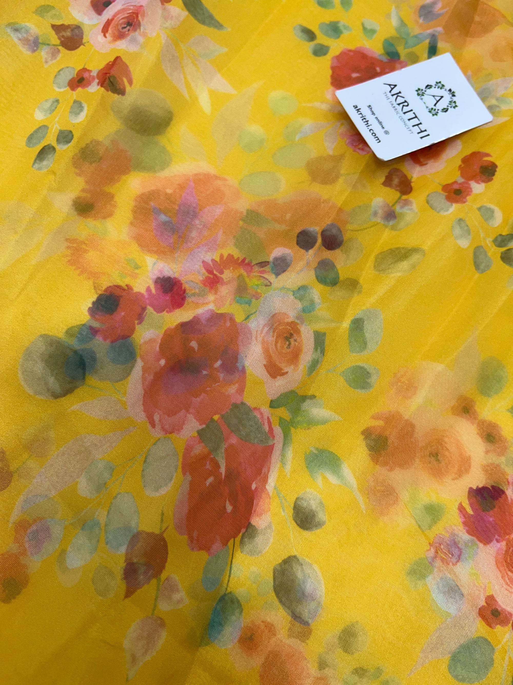 Printed organza fabric