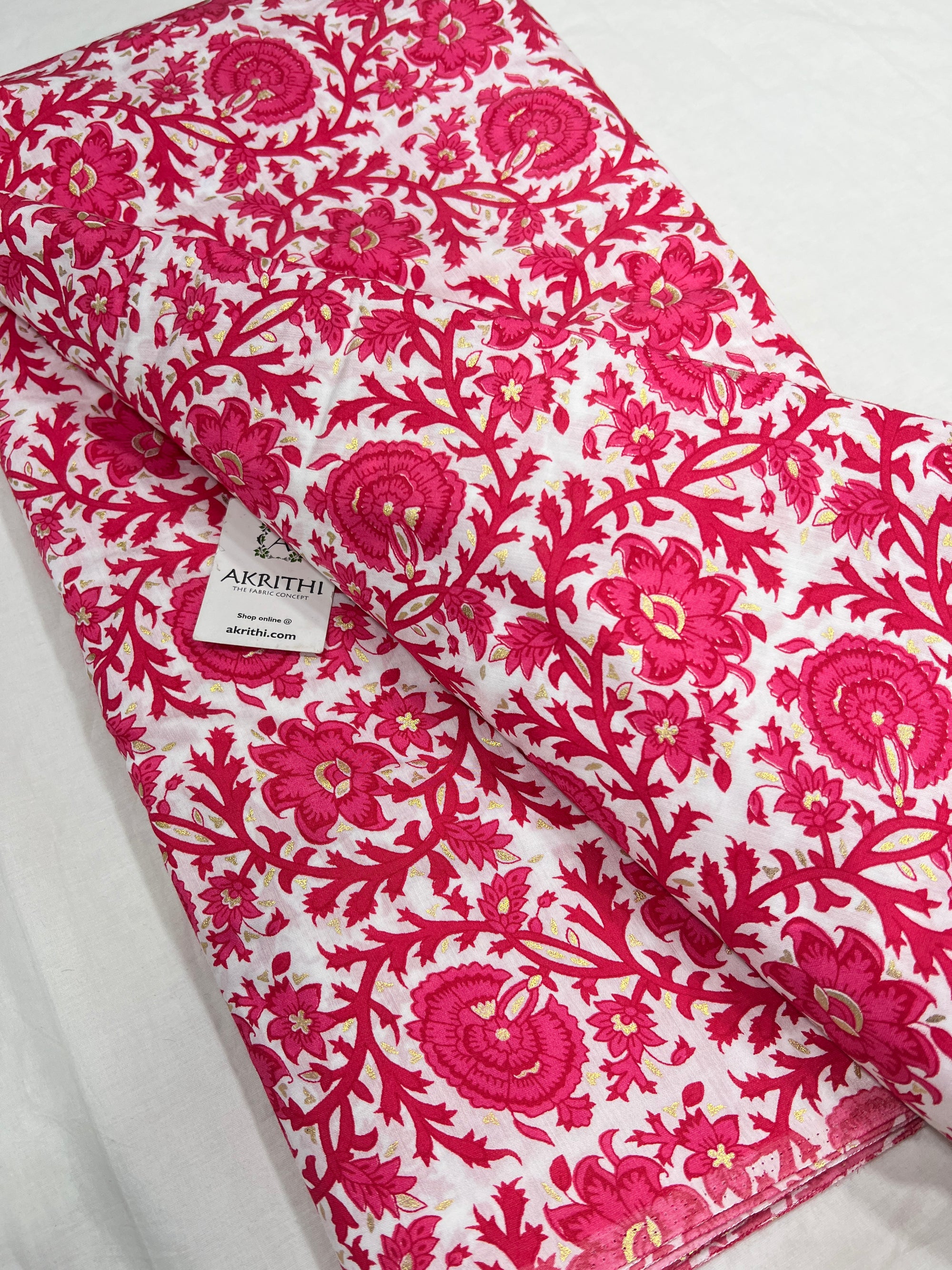 Printed viscose silk fabric