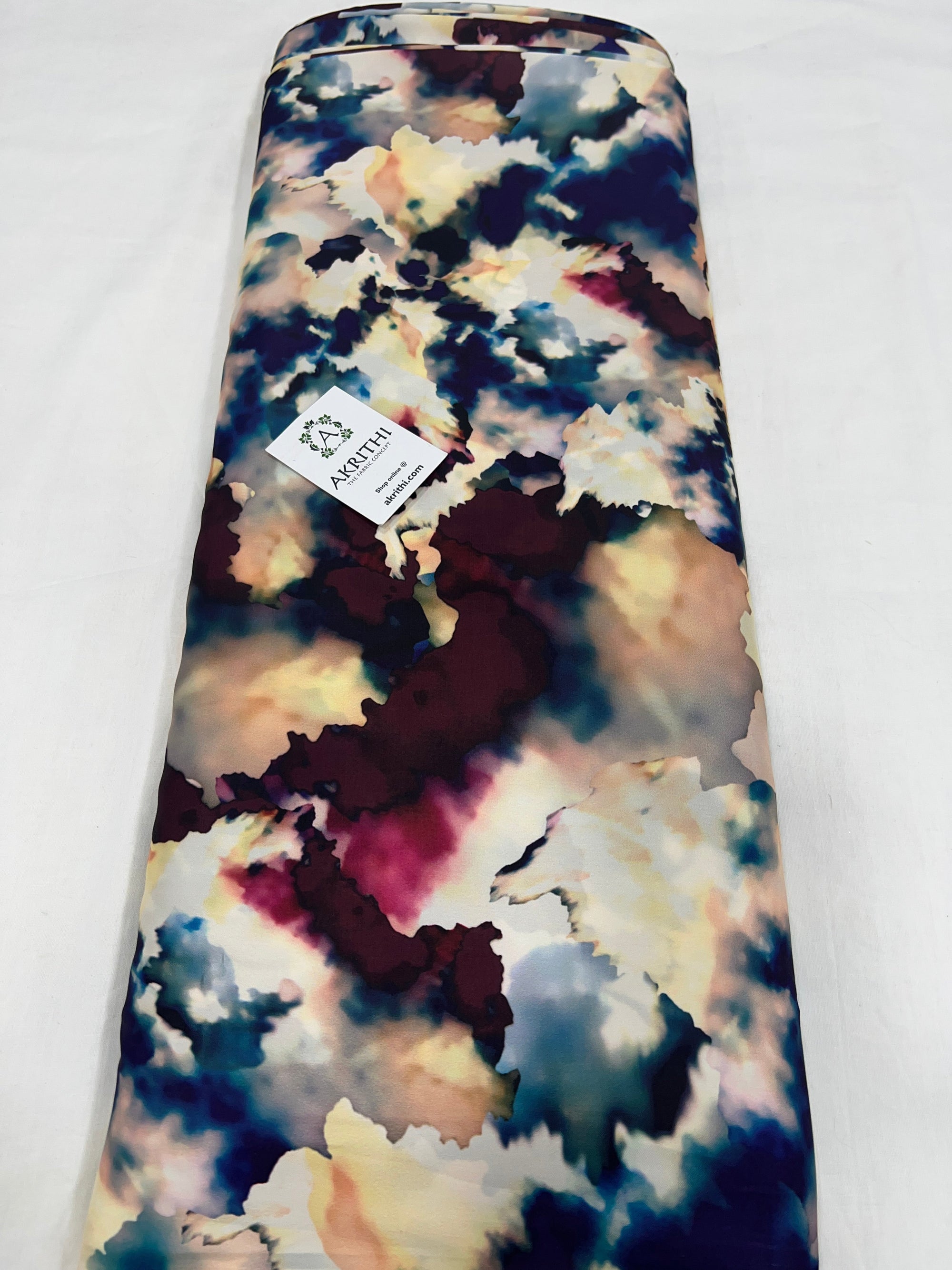 Digital printed modal satin fabric