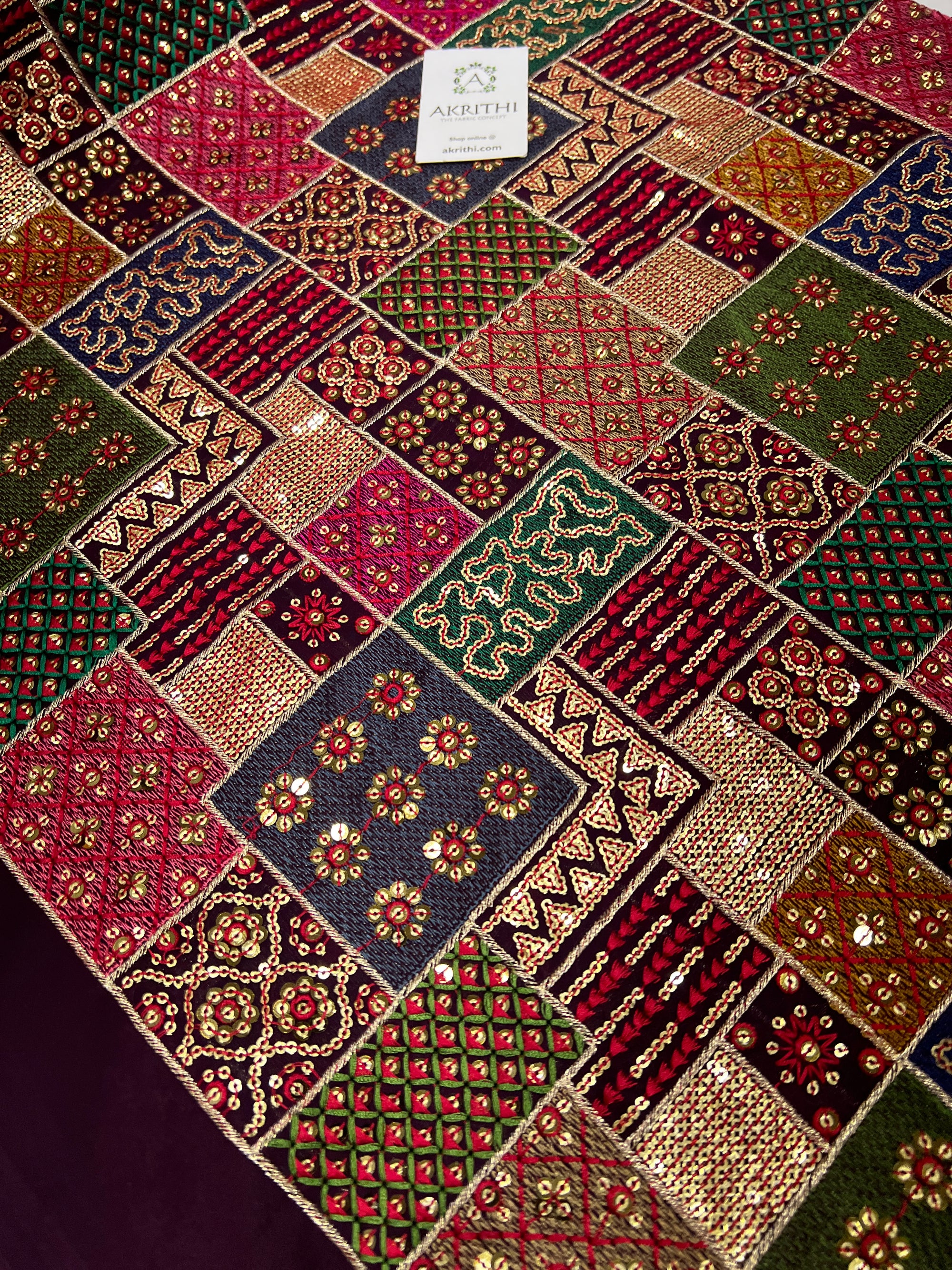 Embroidered Georgette fabric