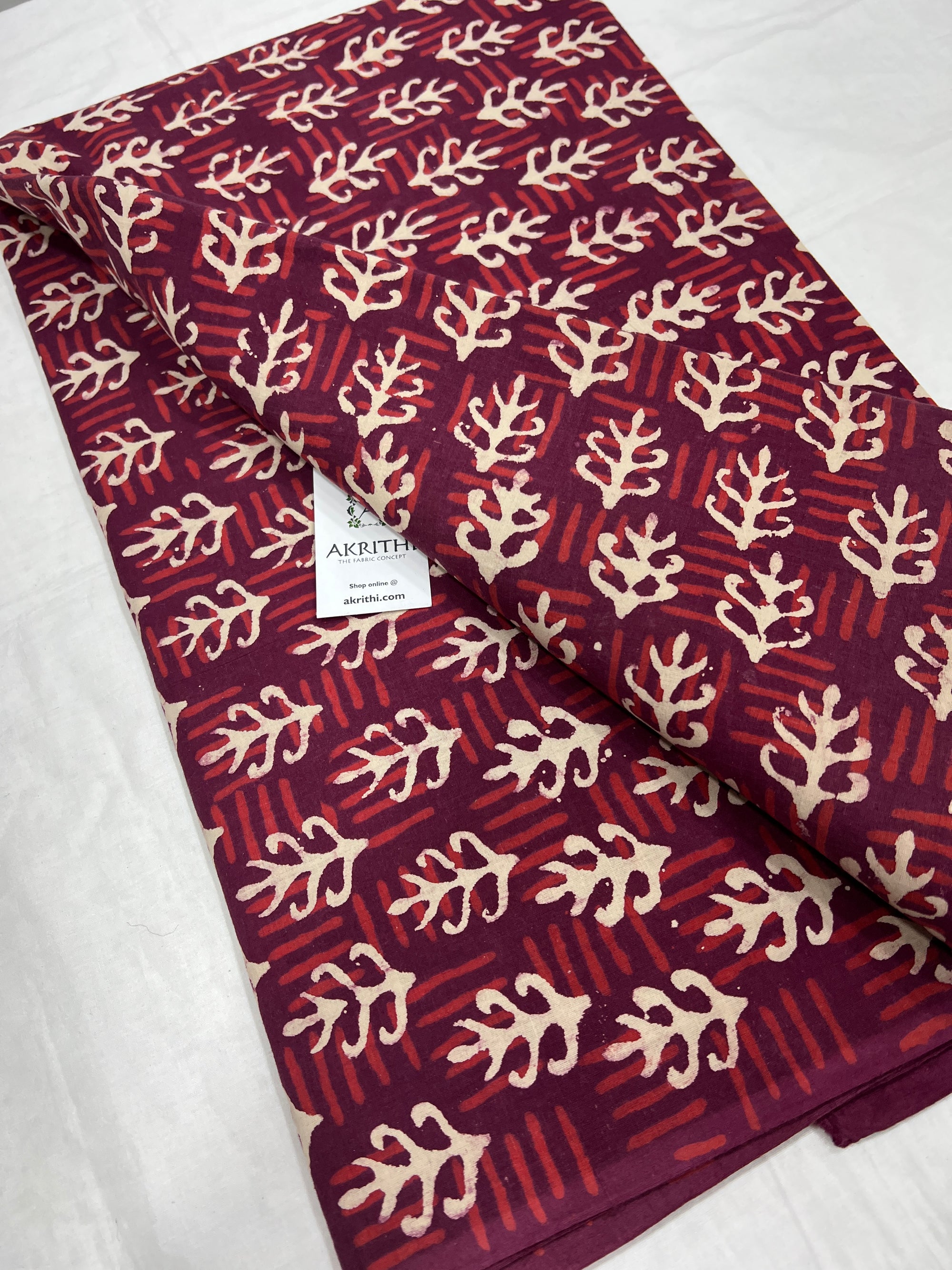 Dabu Printed pure cotton fabric