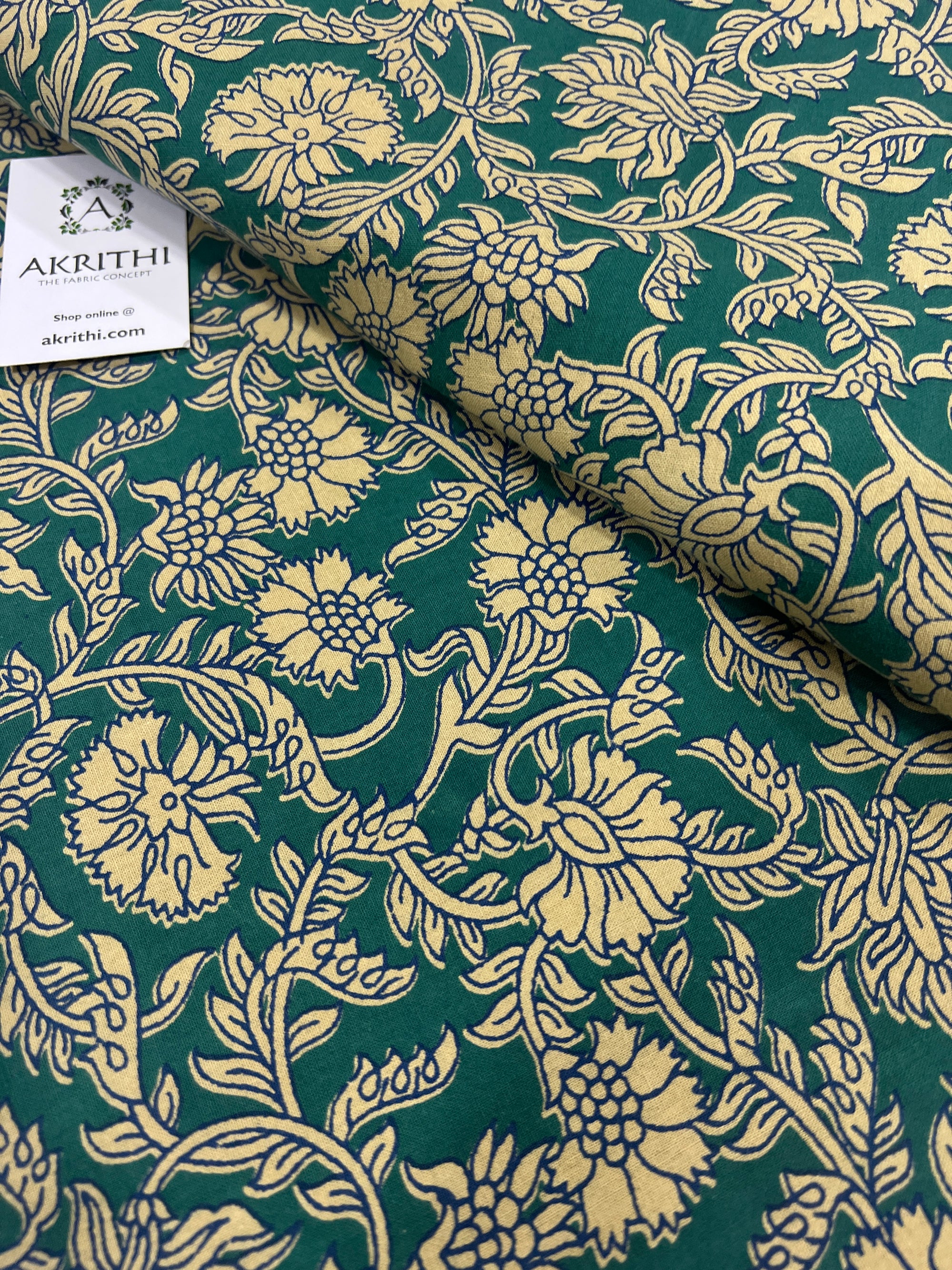 Block Printed pure cotton fabric
