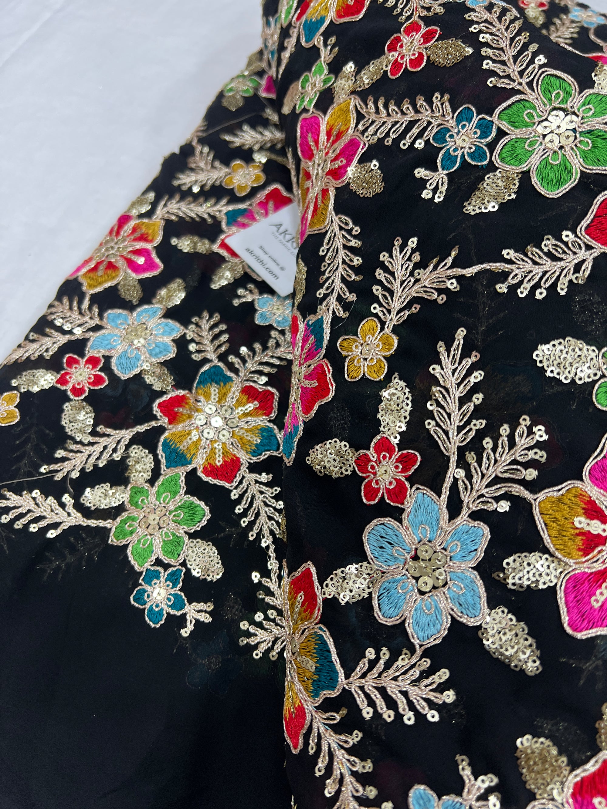 Embroidered Georgette fabric