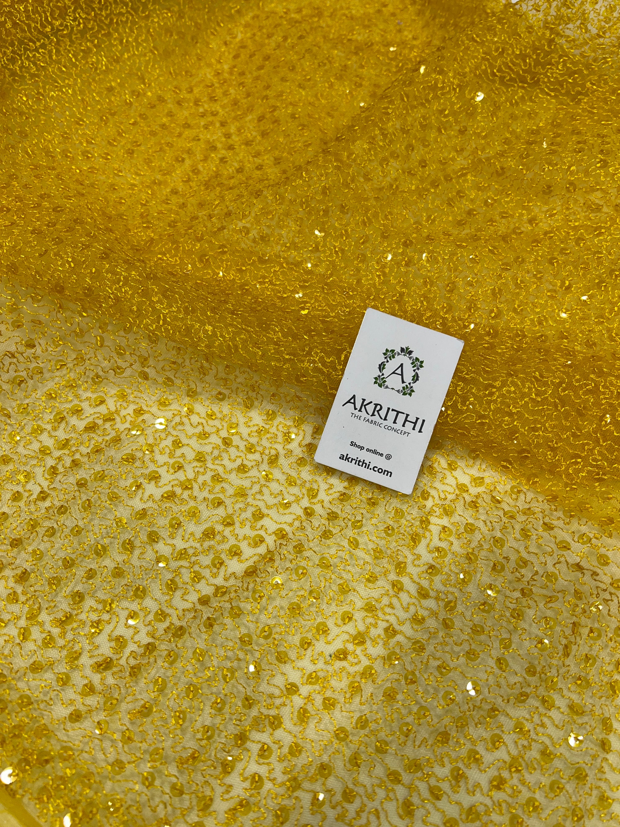 Self Embroidered net fabric