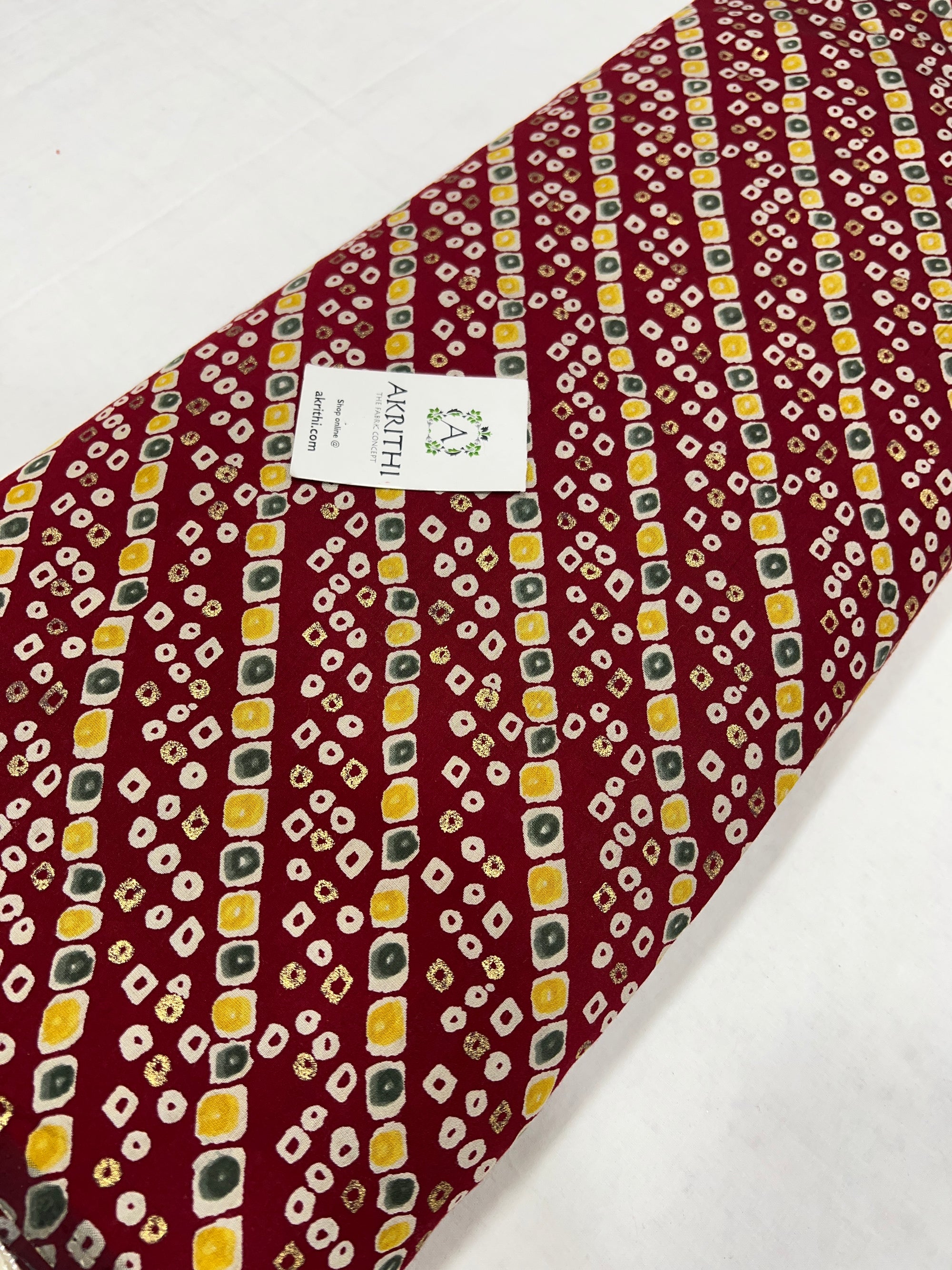 Printed viscose silk fabric