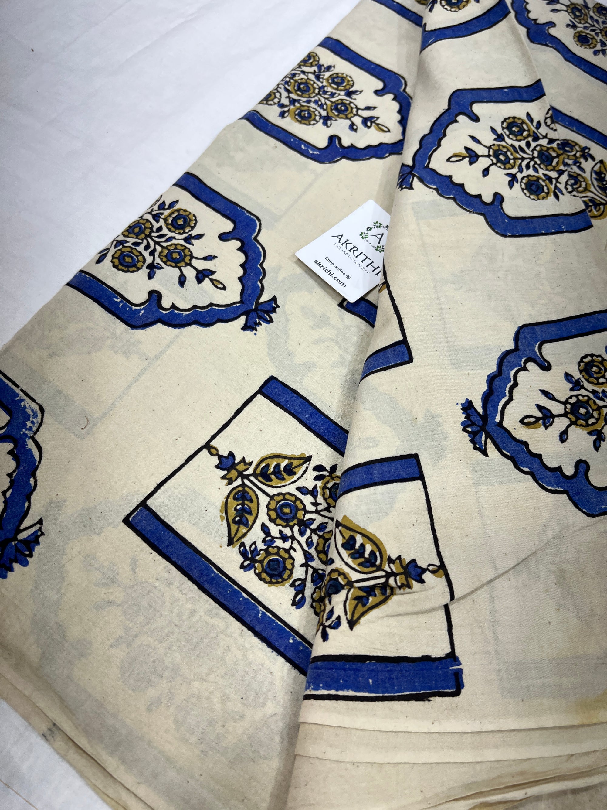 Ajrakh Printed pure cotton fabric
