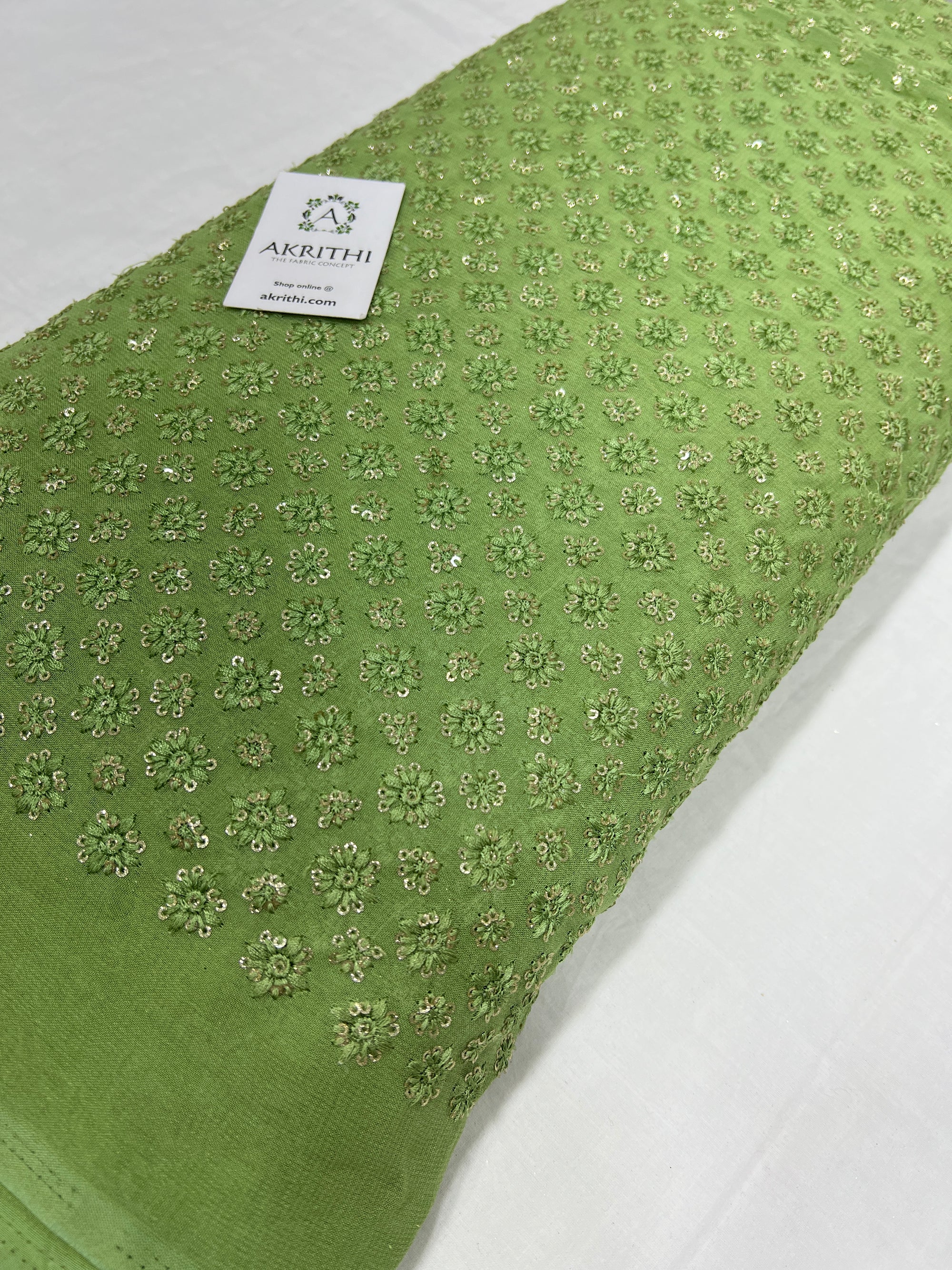 Embroidered on pure georgette fabric