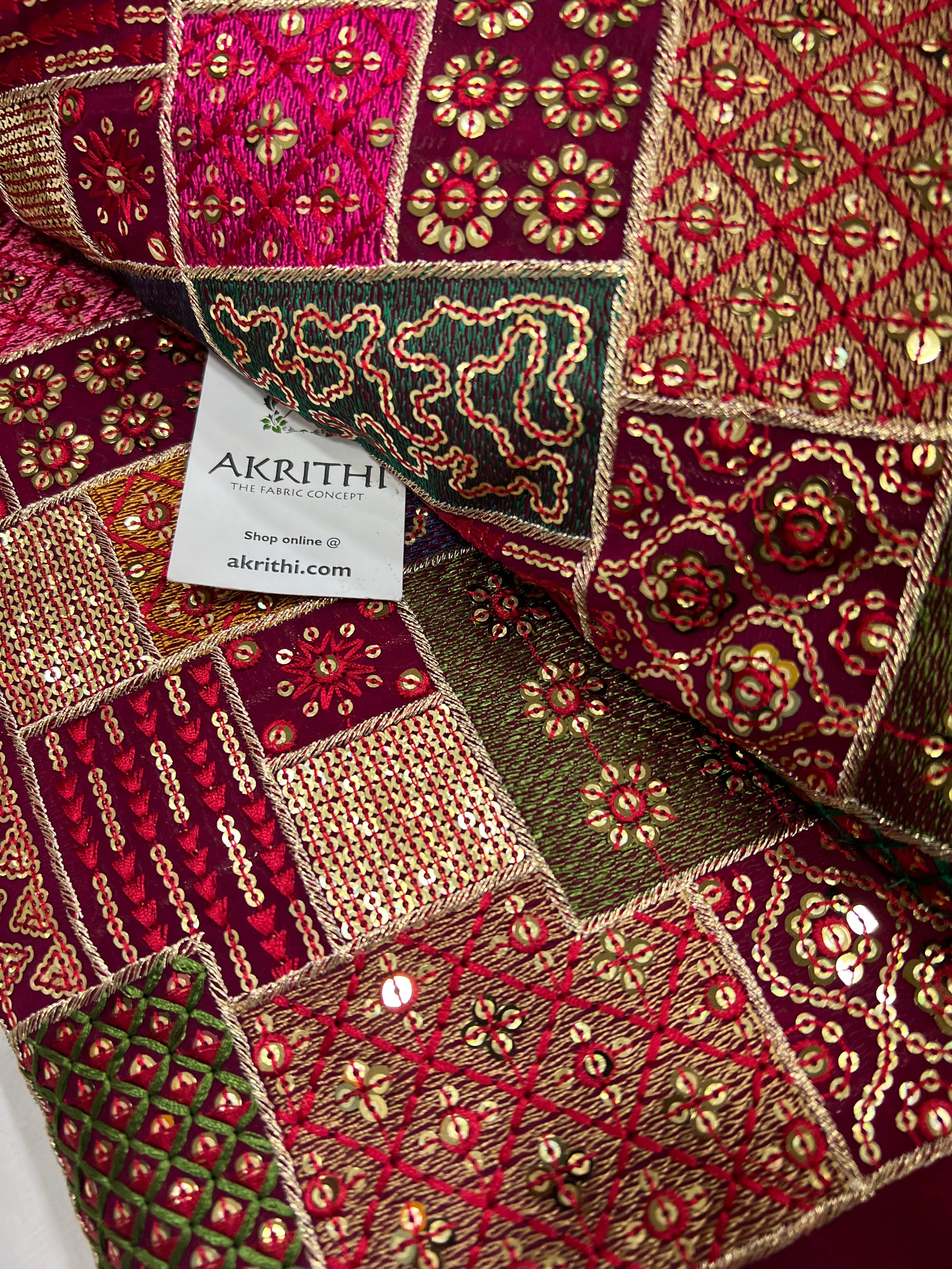 Embroidered Georgette fabric