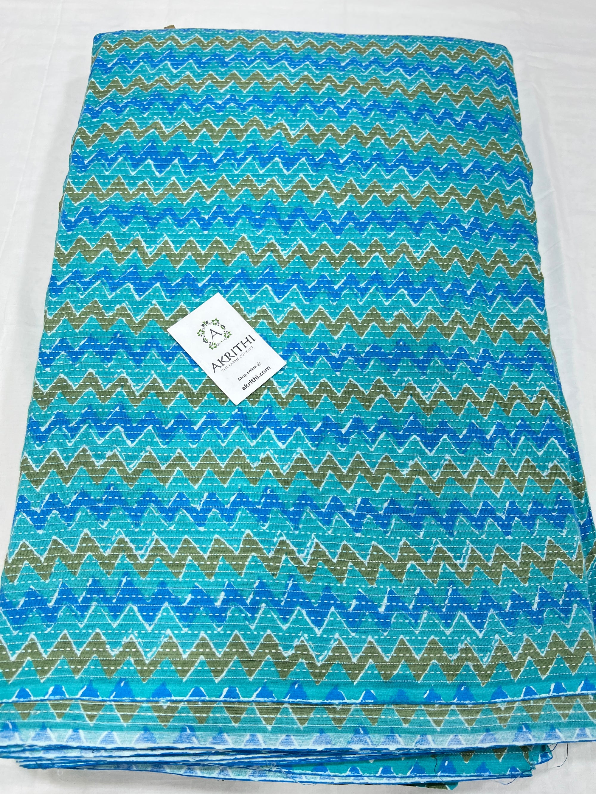 Kantha Printed pure cotton fabric