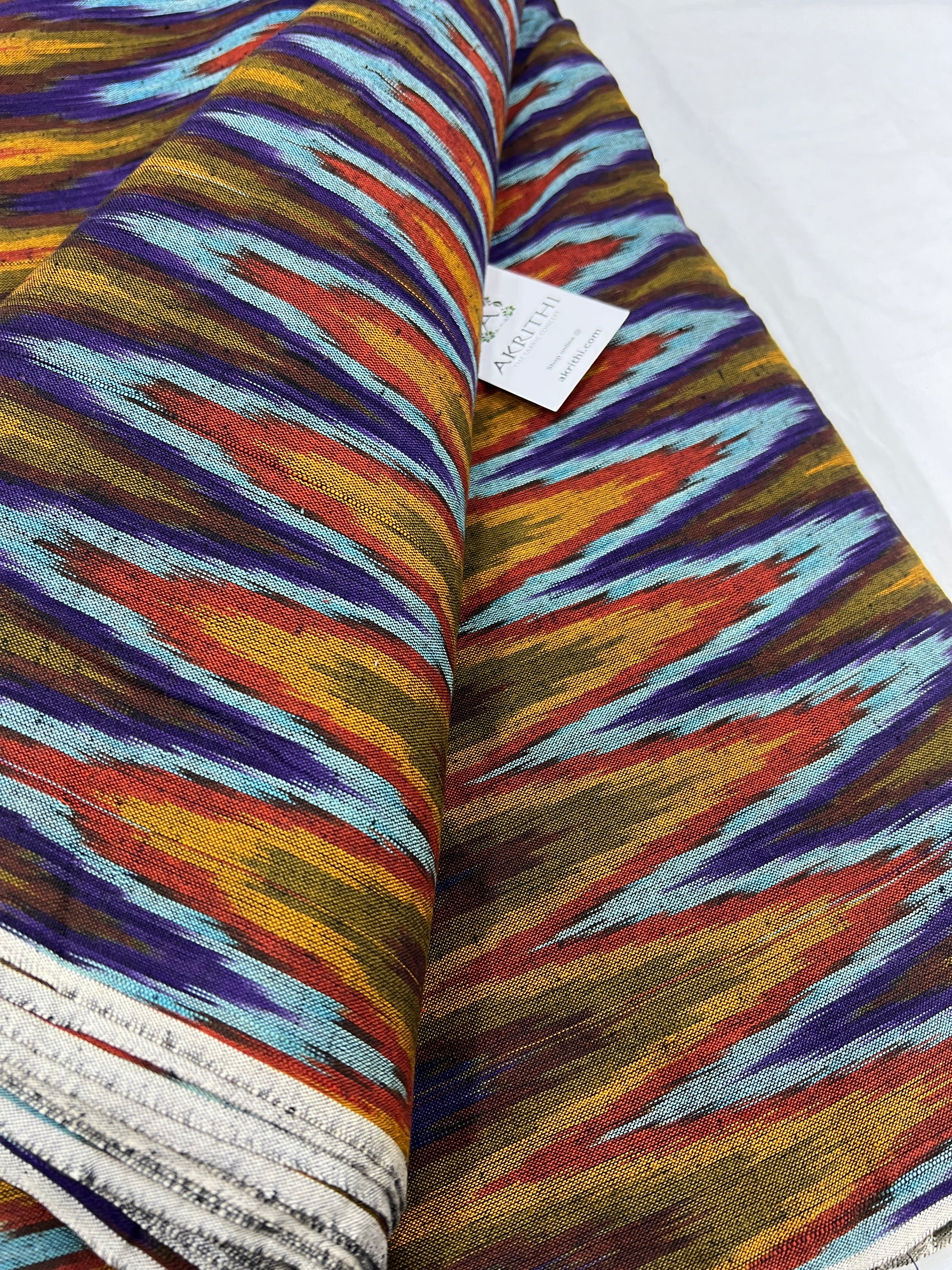 Handloom Ikat pure cotton fabric