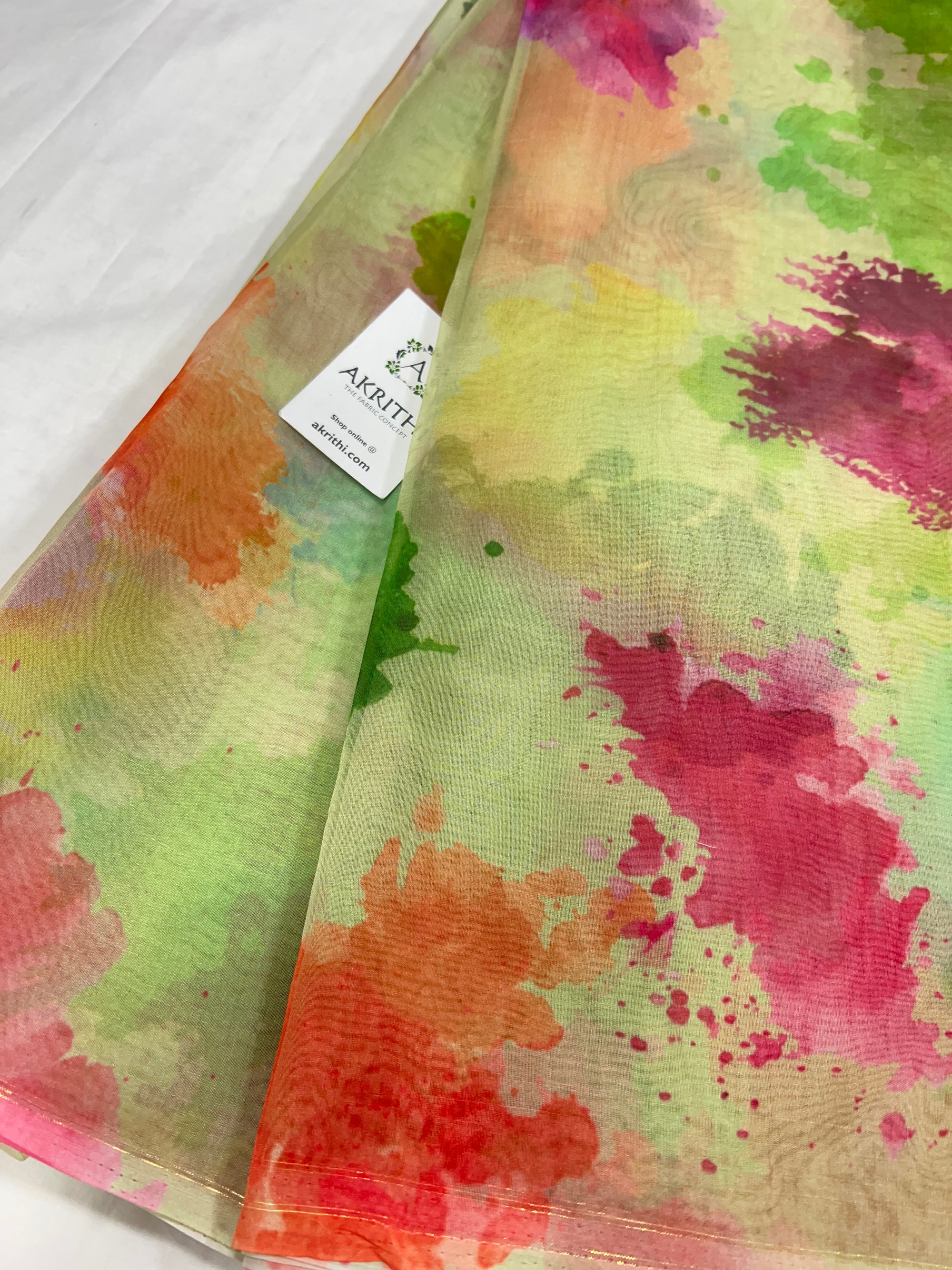 Printed organza fabric