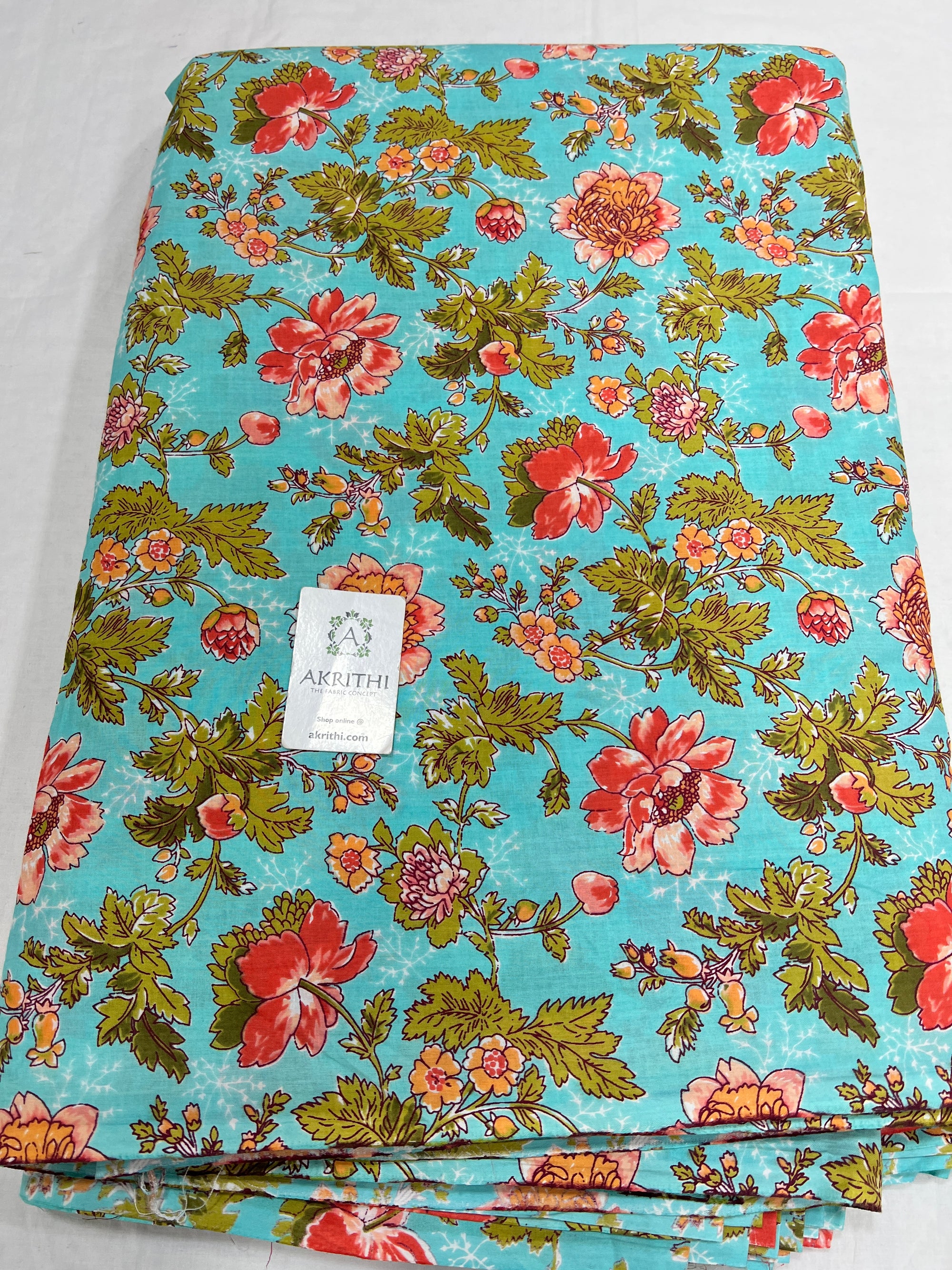 Printed pure cotton fabric