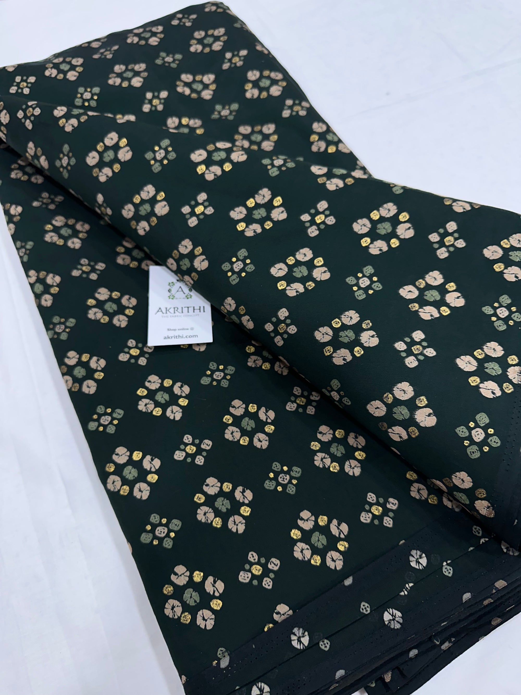 Printed silk fabric