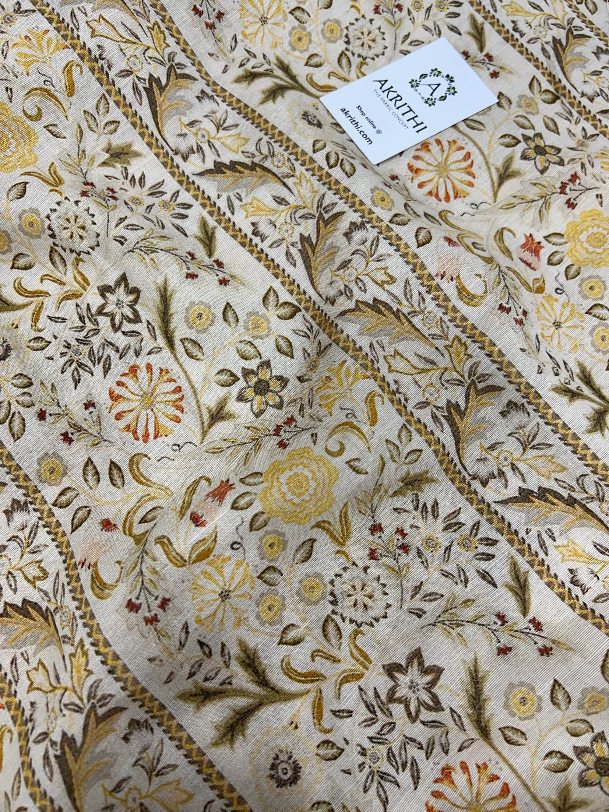 Digital Printed pure linen fabric