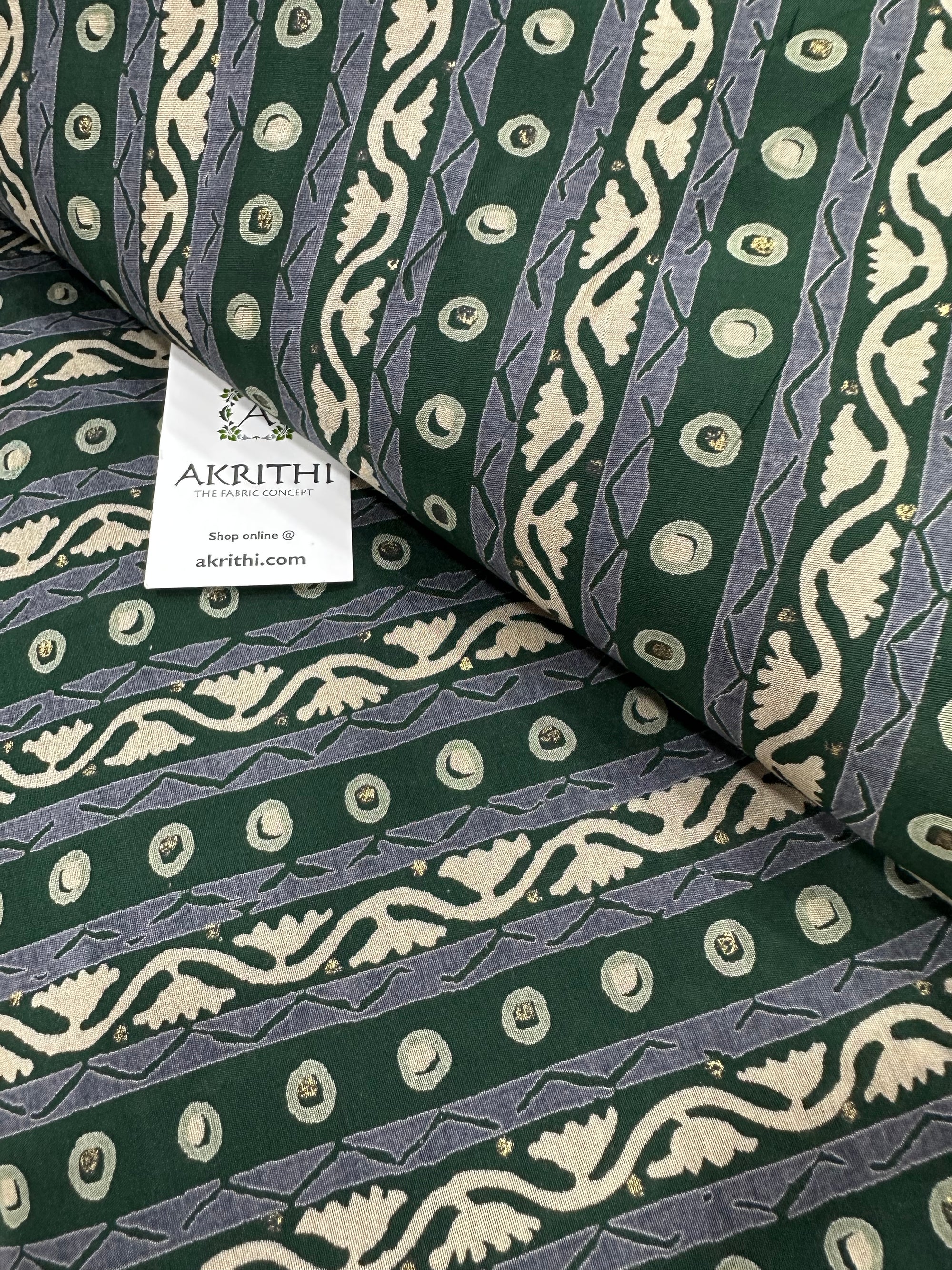 Printed silk fabric