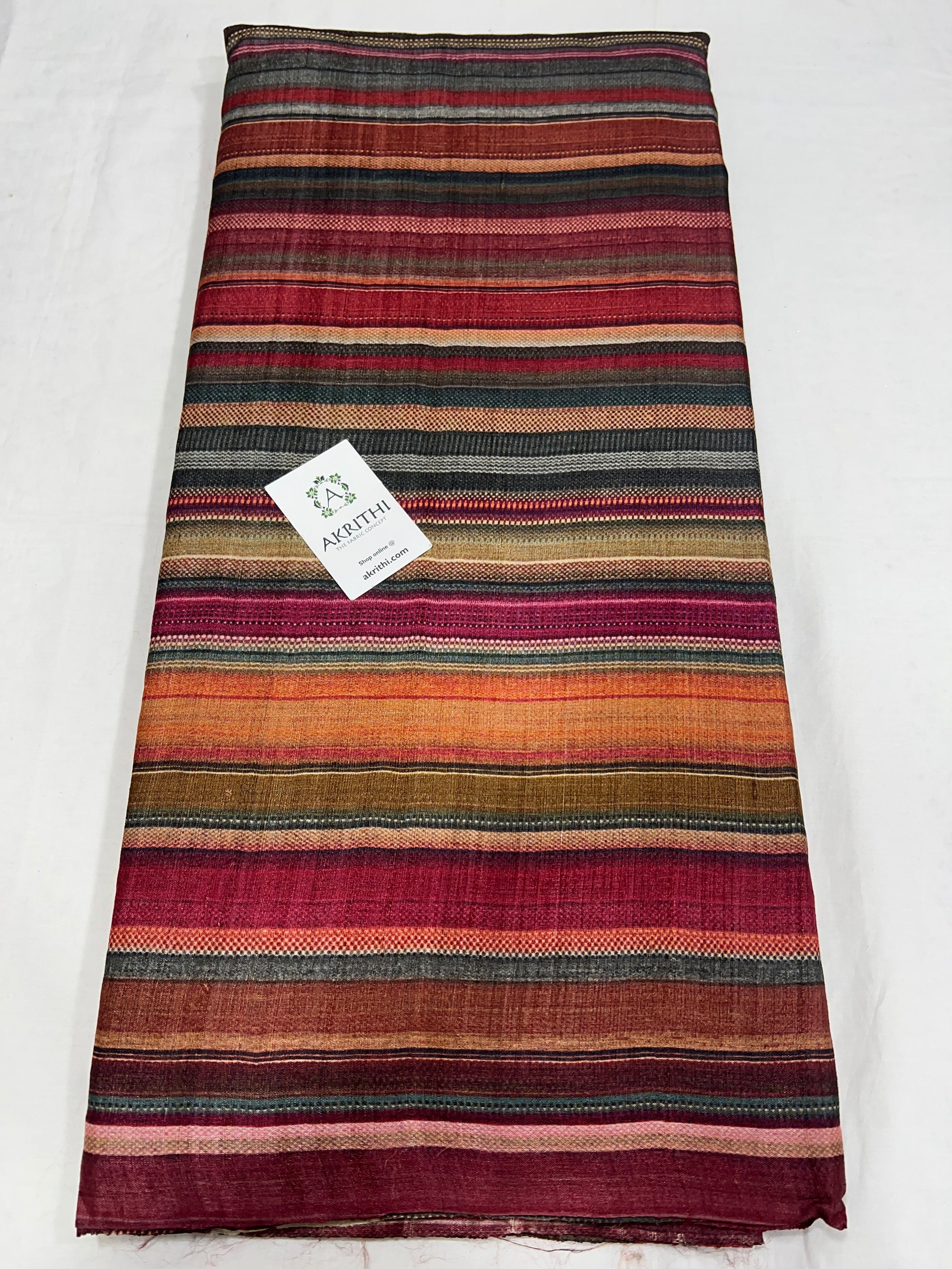 Digital Printed handloom pure tussar silk fabric