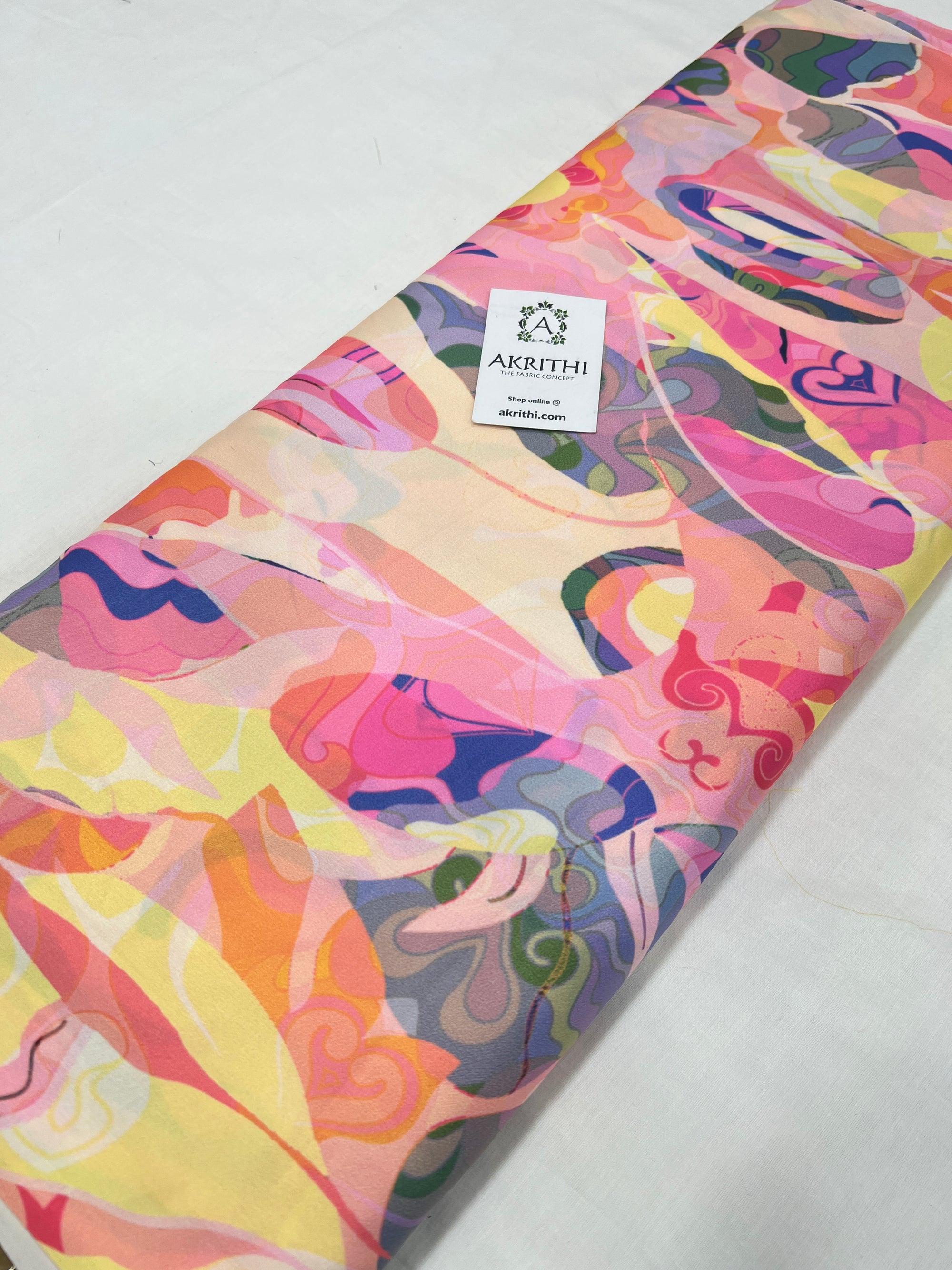 Digital printed modal satin fabric