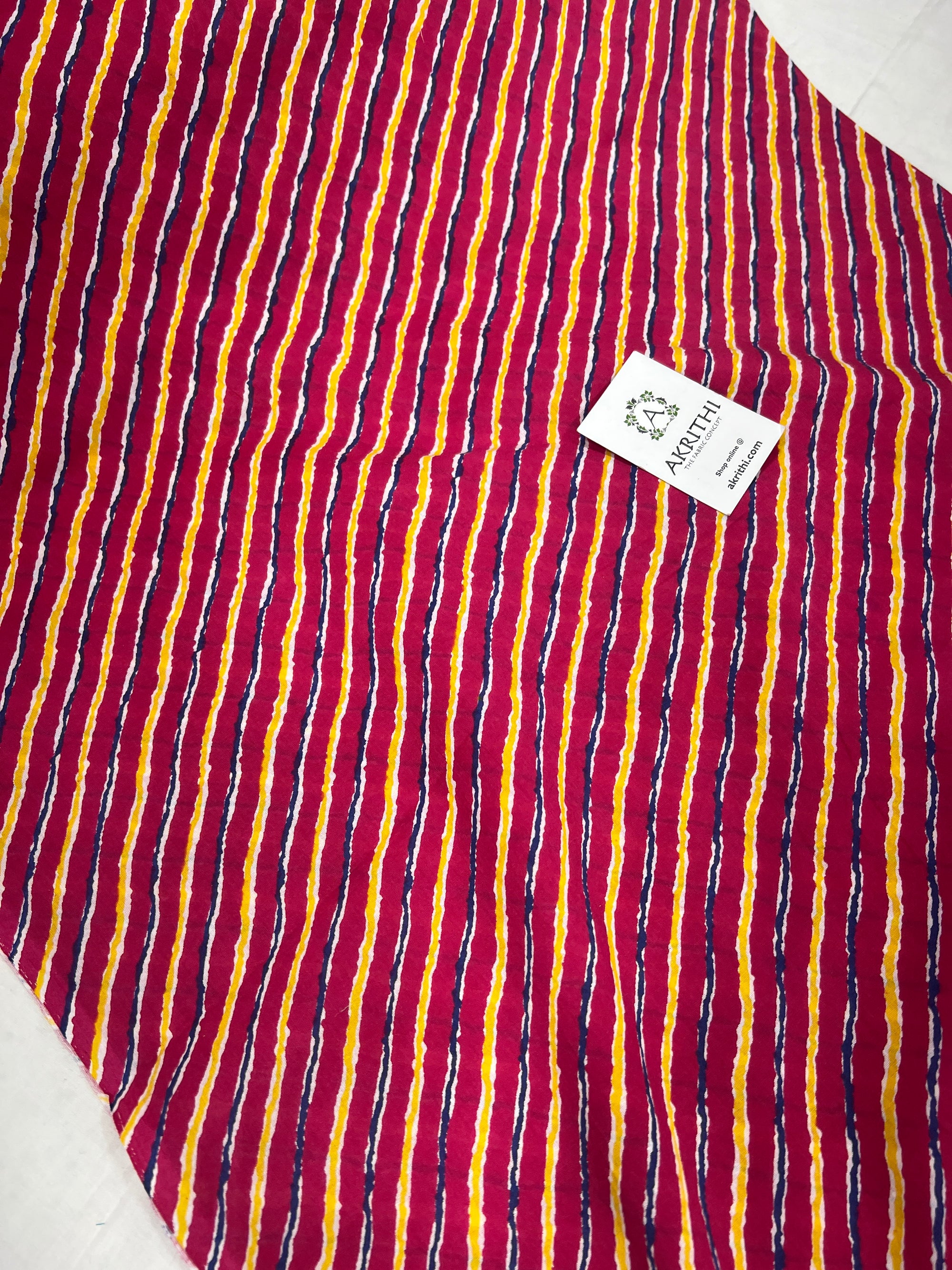 Printed pure cotton fabric pink