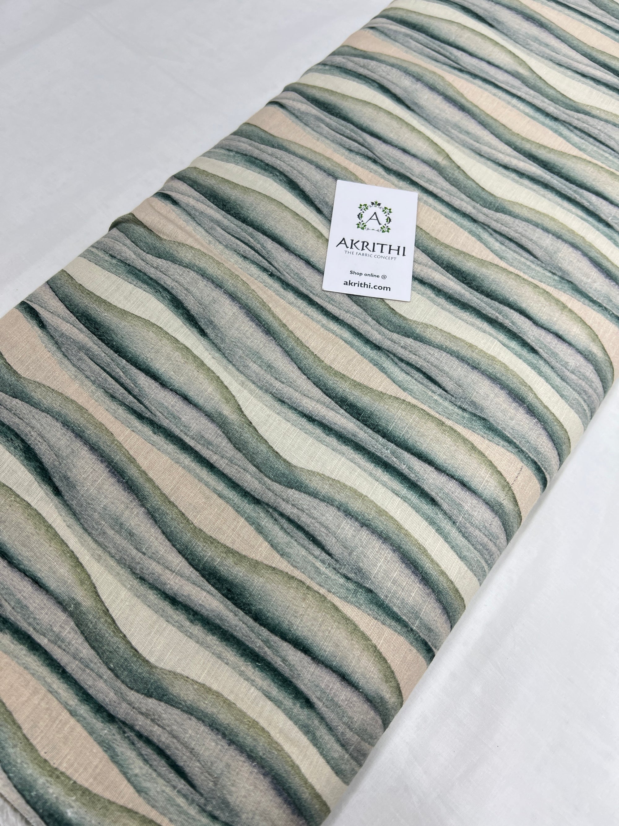 Digital Printed pure linen fabric