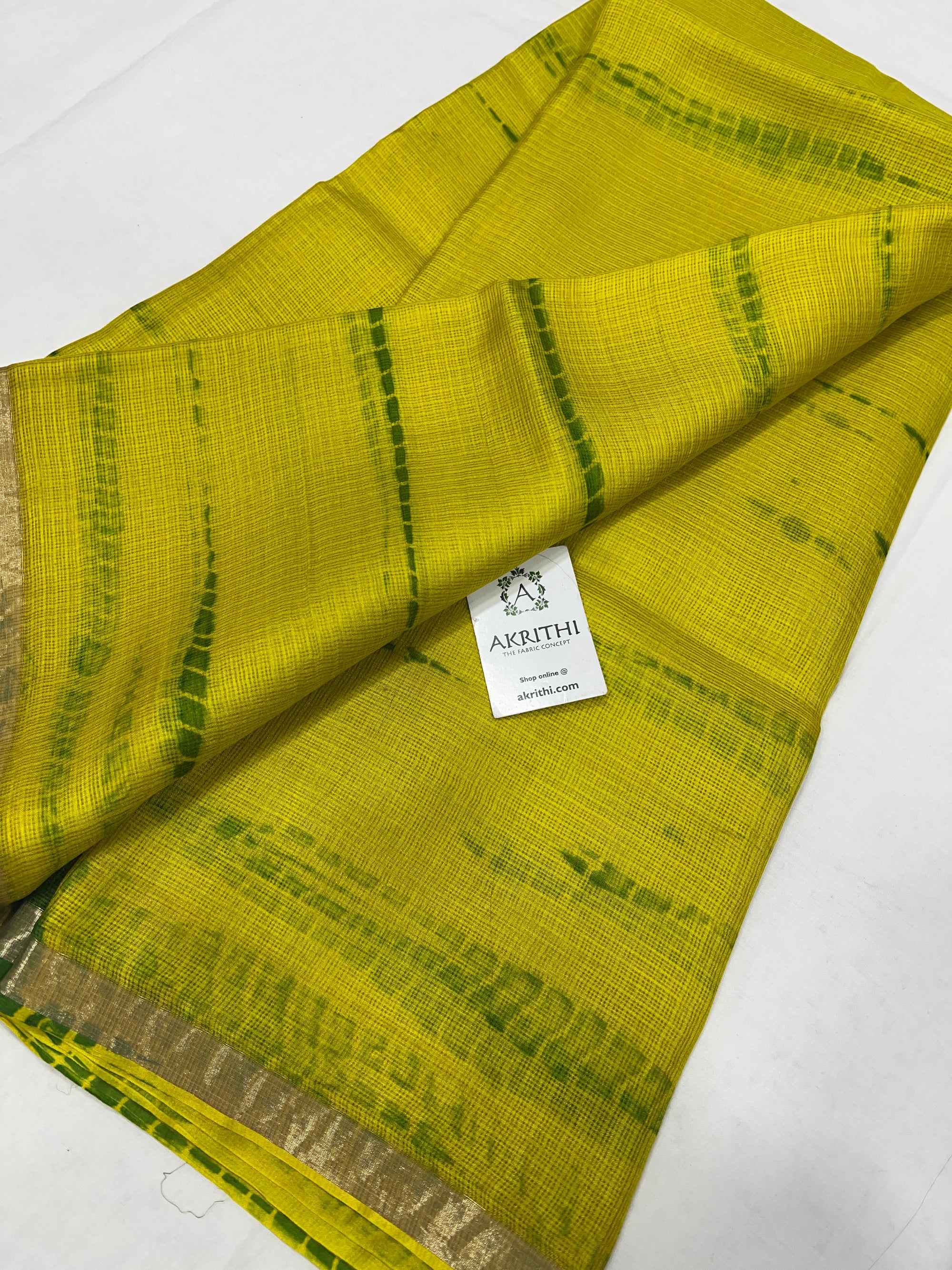 Tie and dye pure kota silk saree
